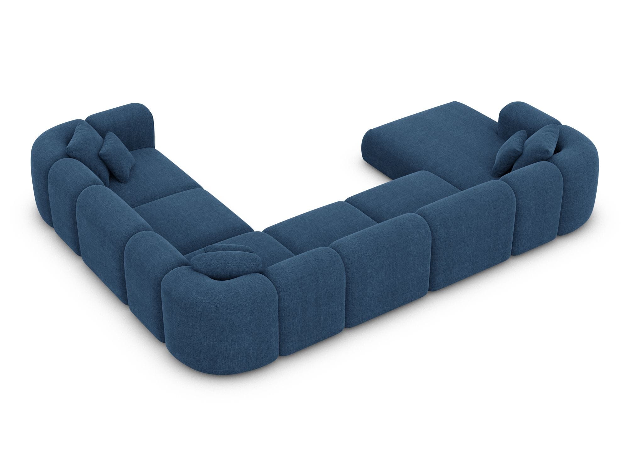 XXL Stoff Wohnlandschaft Venturia dunkelblau