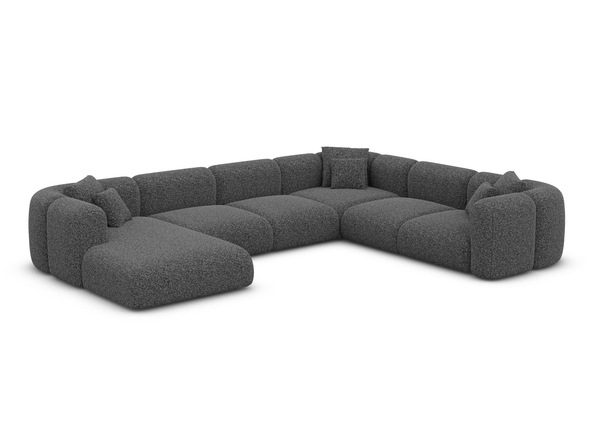 XXL Stoff Wohnlandschaft Venturia graphite