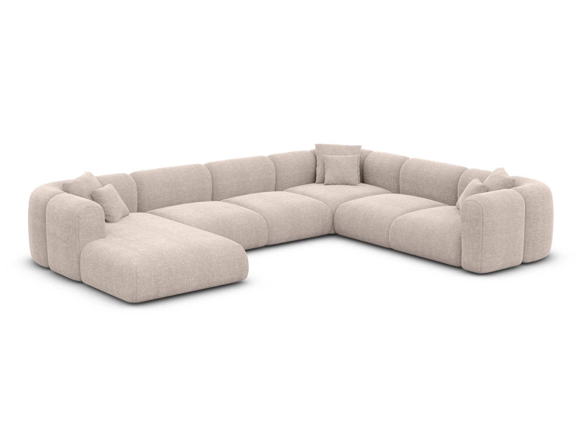 XXL Stoff Wohnlandschaft Venturia U-Form Beige