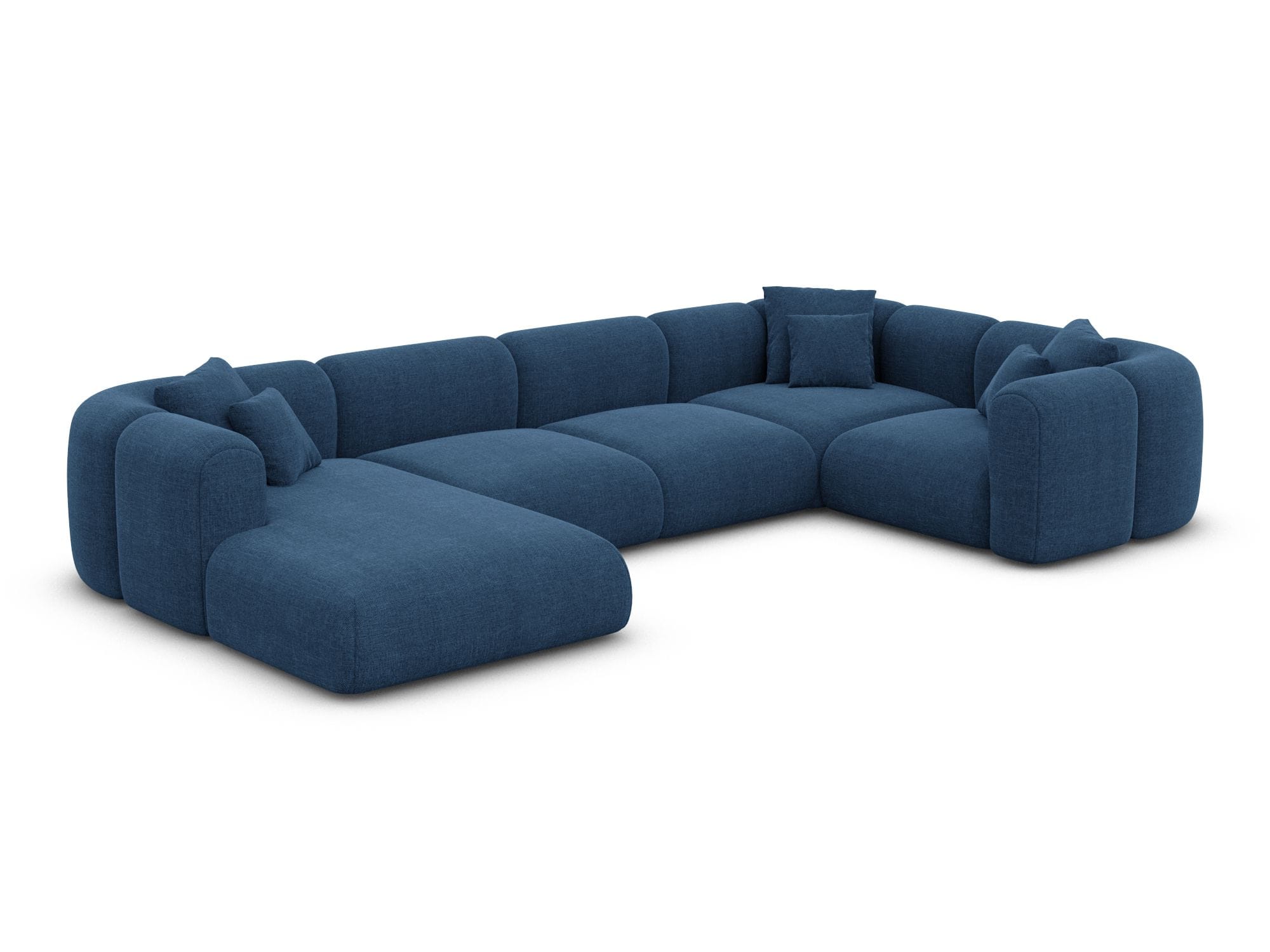 XL Wohnlandschaft Venturia aus Stoff dunkelblau