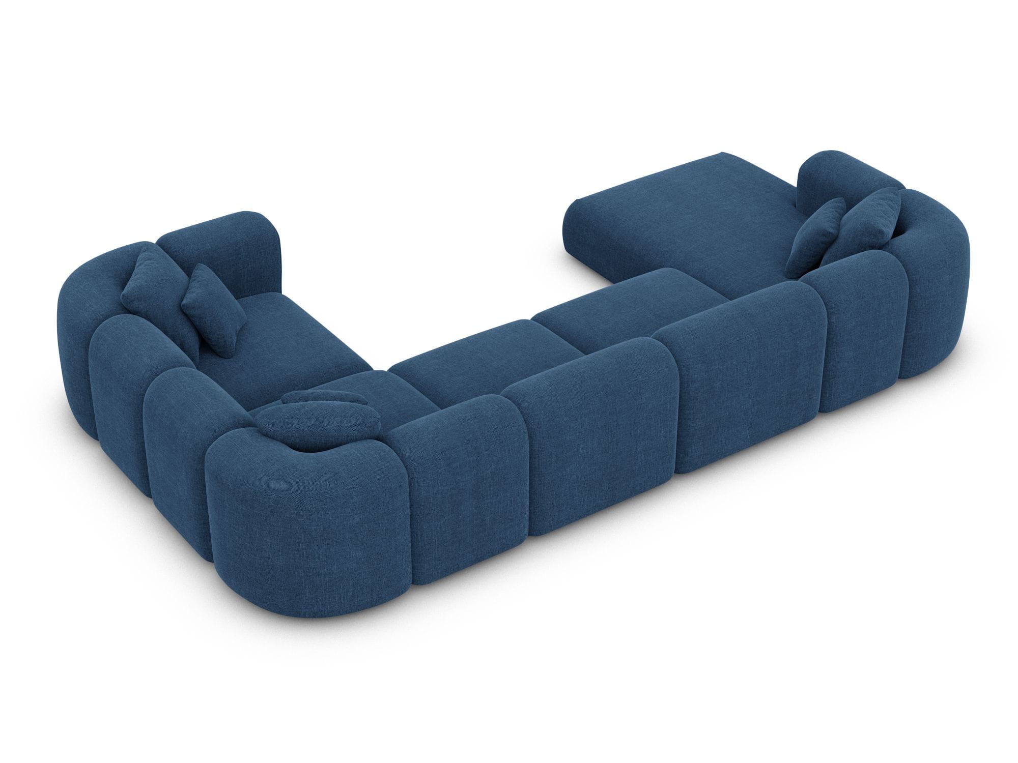 XL Wohnlandschaft Venturia aus Stoff dunkelblau