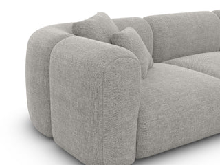 XL Wohnlandschaft Venturia U-Form aus Stoff Hellgrau