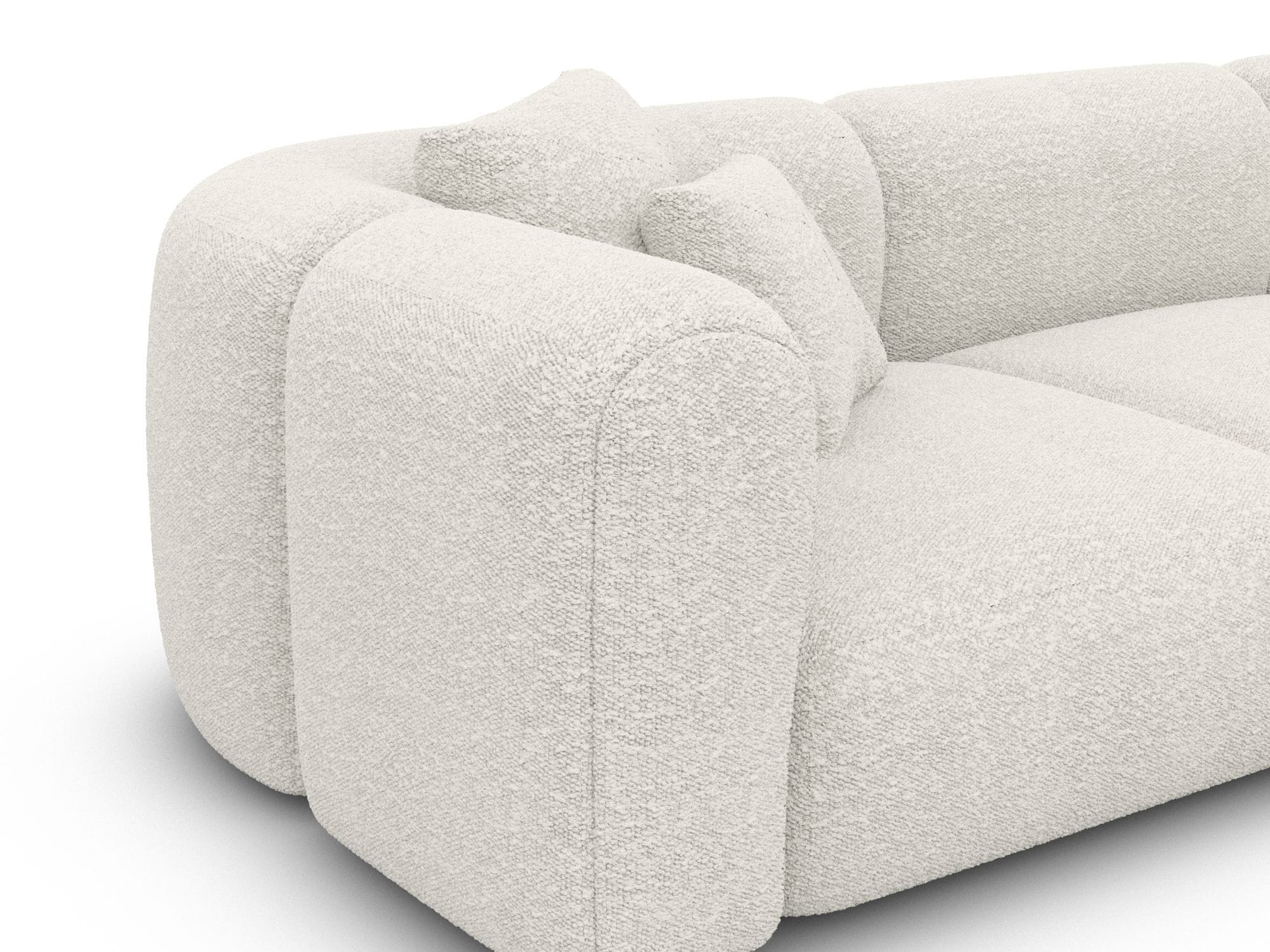 XL Wohnlandschaft Venturia U-Form aus Stoff Weiß