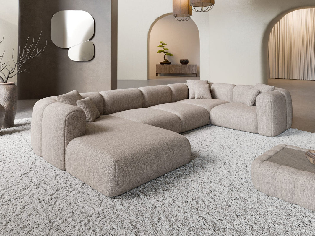 XL Wohnlandschaft Venturia U-Form aus Stoff