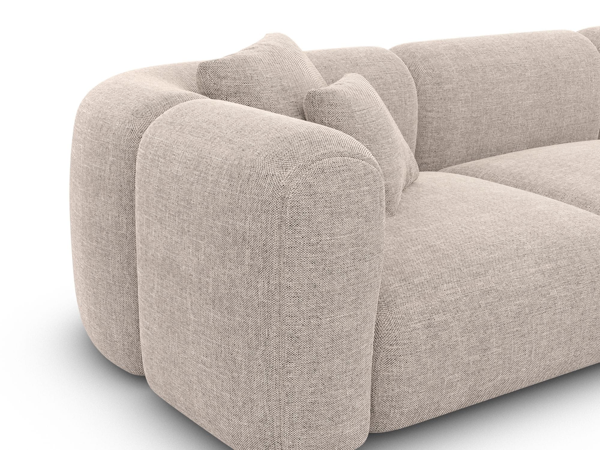 XL Wohnlandschaft Venturia U-Form aus Stoff Beige