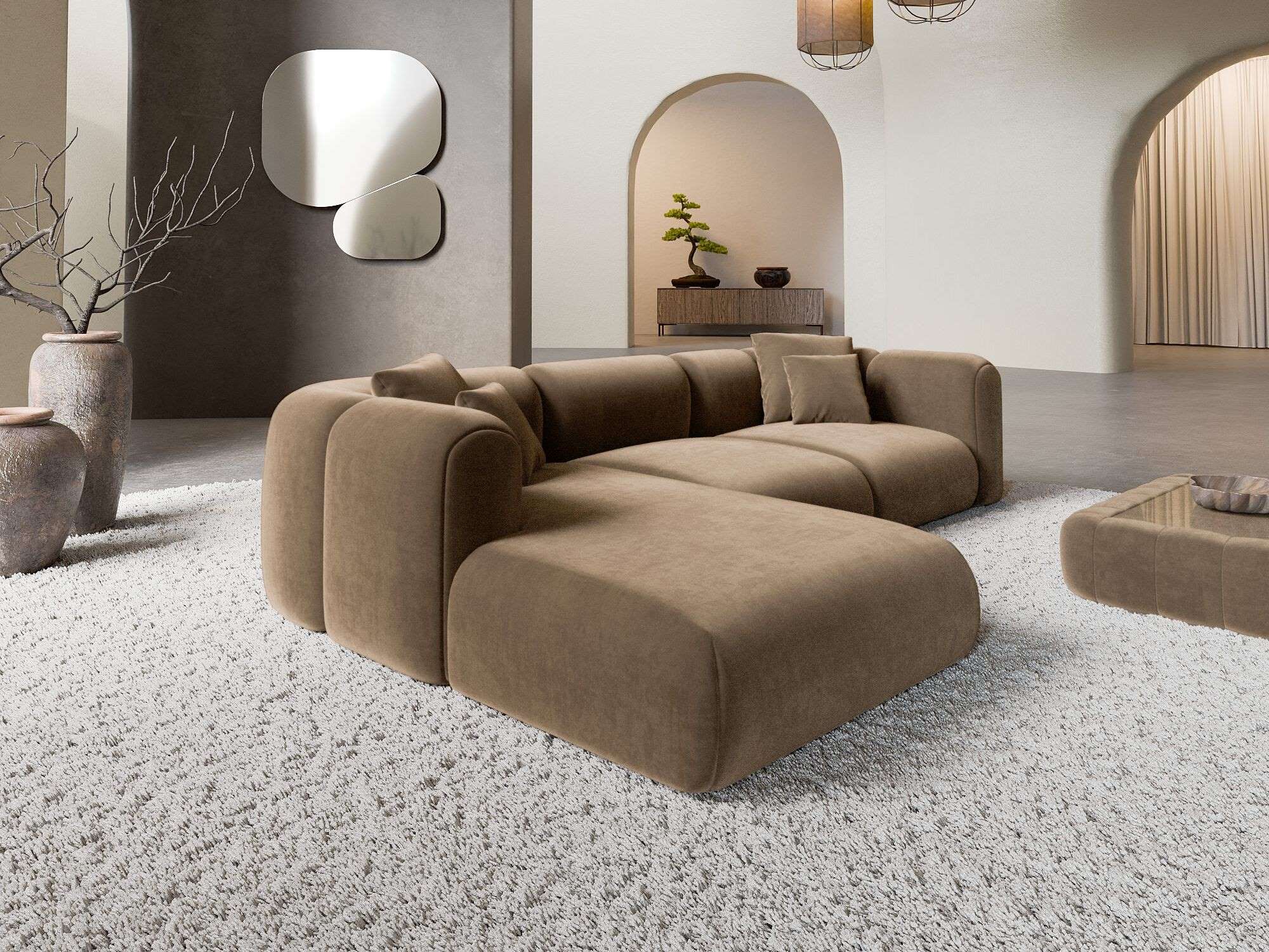 Polster Ecksofa Venturia L-Form kurz