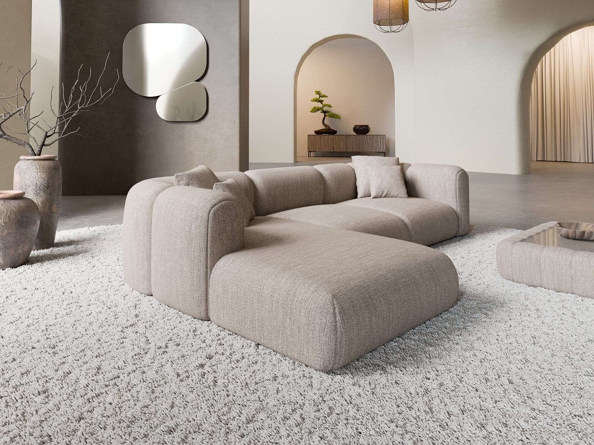 Polster Ecksofa Venturia L-Form kurz