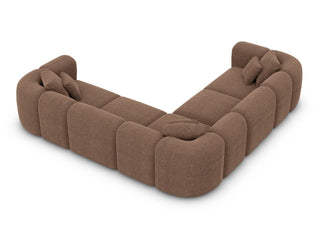 Stoff Ecksofa Venturia L-Form Braun