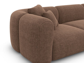 Stoff Ecksofa Venturia L-Form Braun