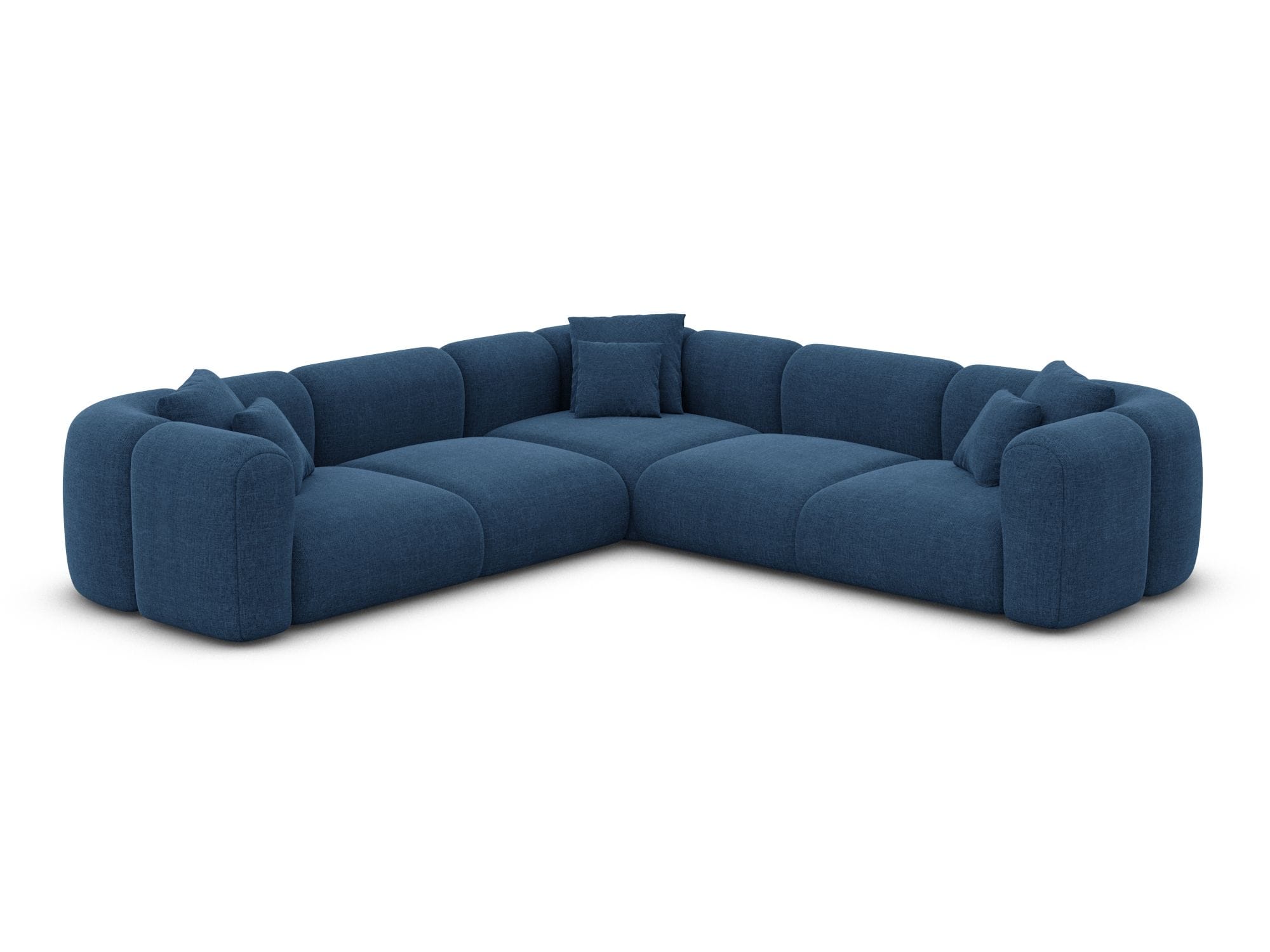 Stoff Ecksofa Venturia L Form dunkelblau