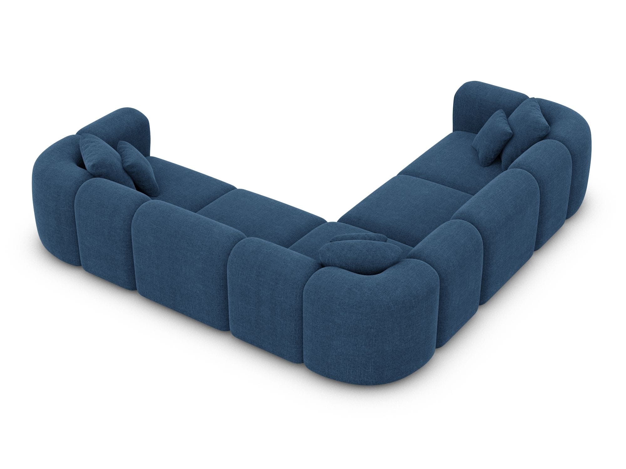 Stoff Ecksofa Venturia L Form dunkelblau