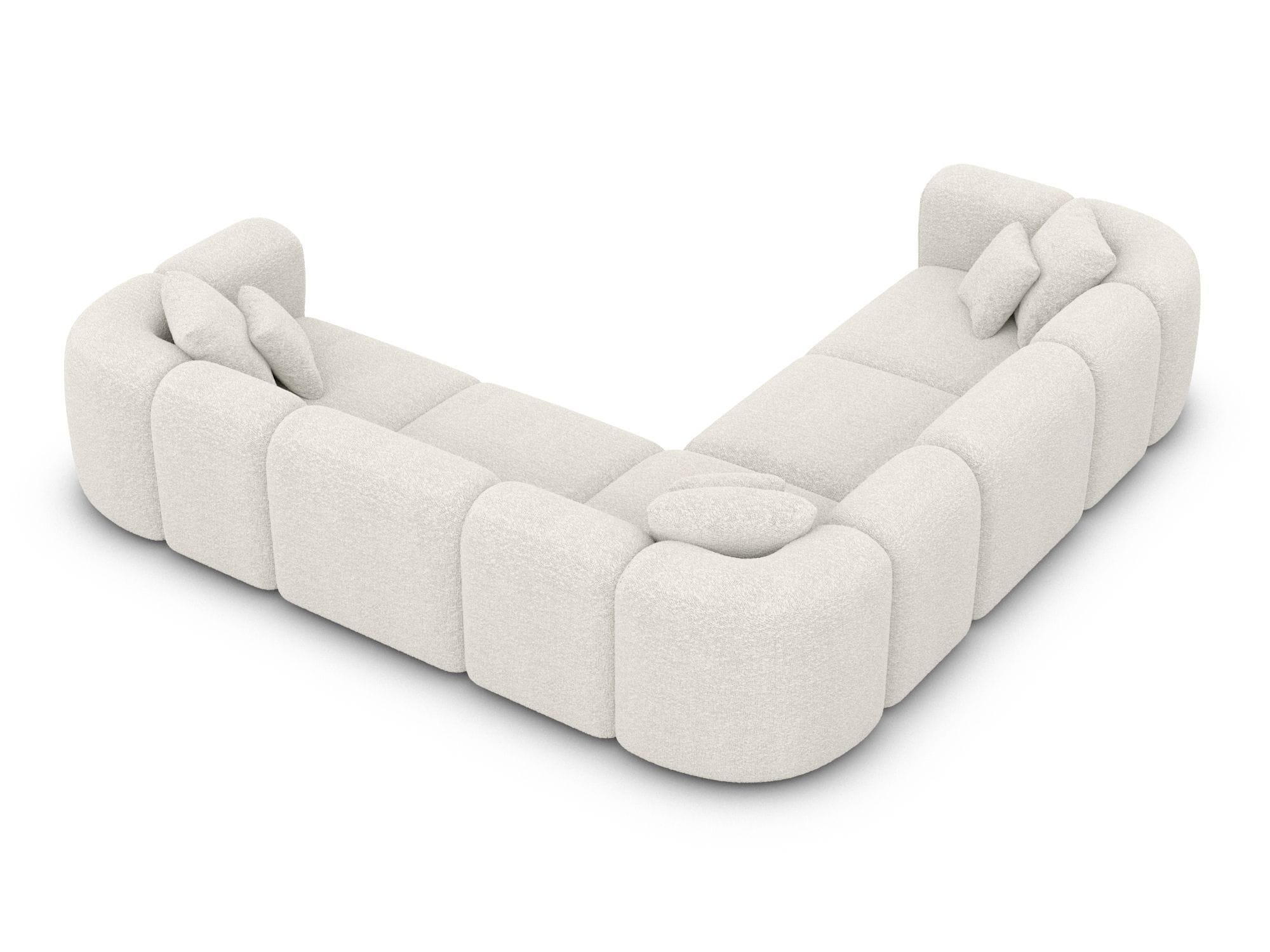 Stoff Ecksofa Venturia L Form weiß