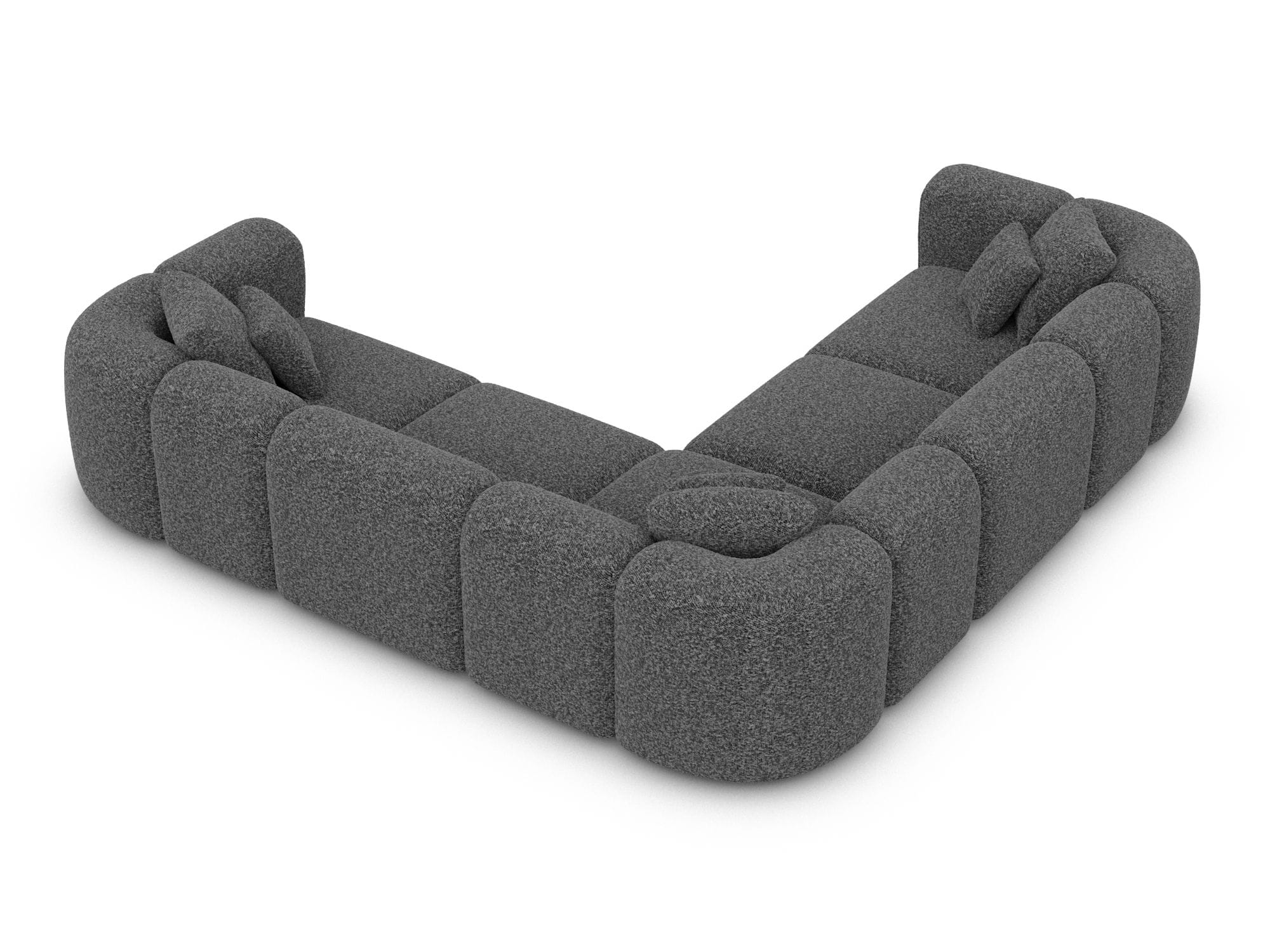Stoff Ecksofa Venturia L Form graphite