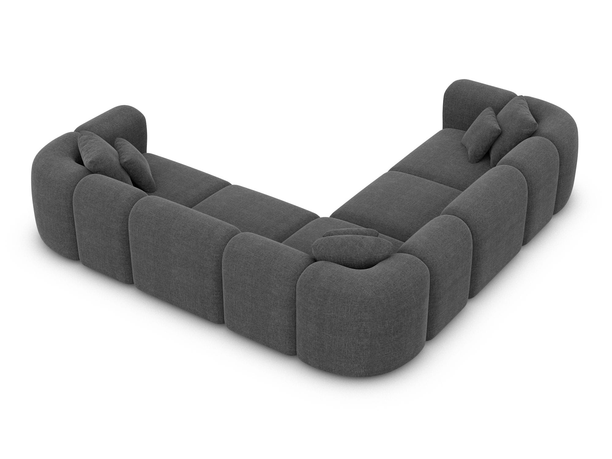 Stoff Ecksofa Venturia L-Form Anthrazit