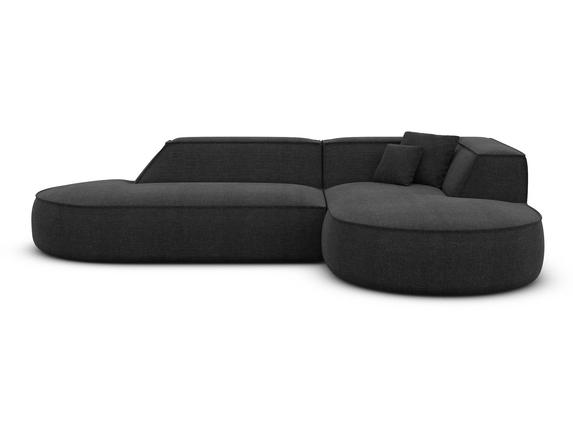 Couch Monterola Lounge L-Form in Stoff Schwarz