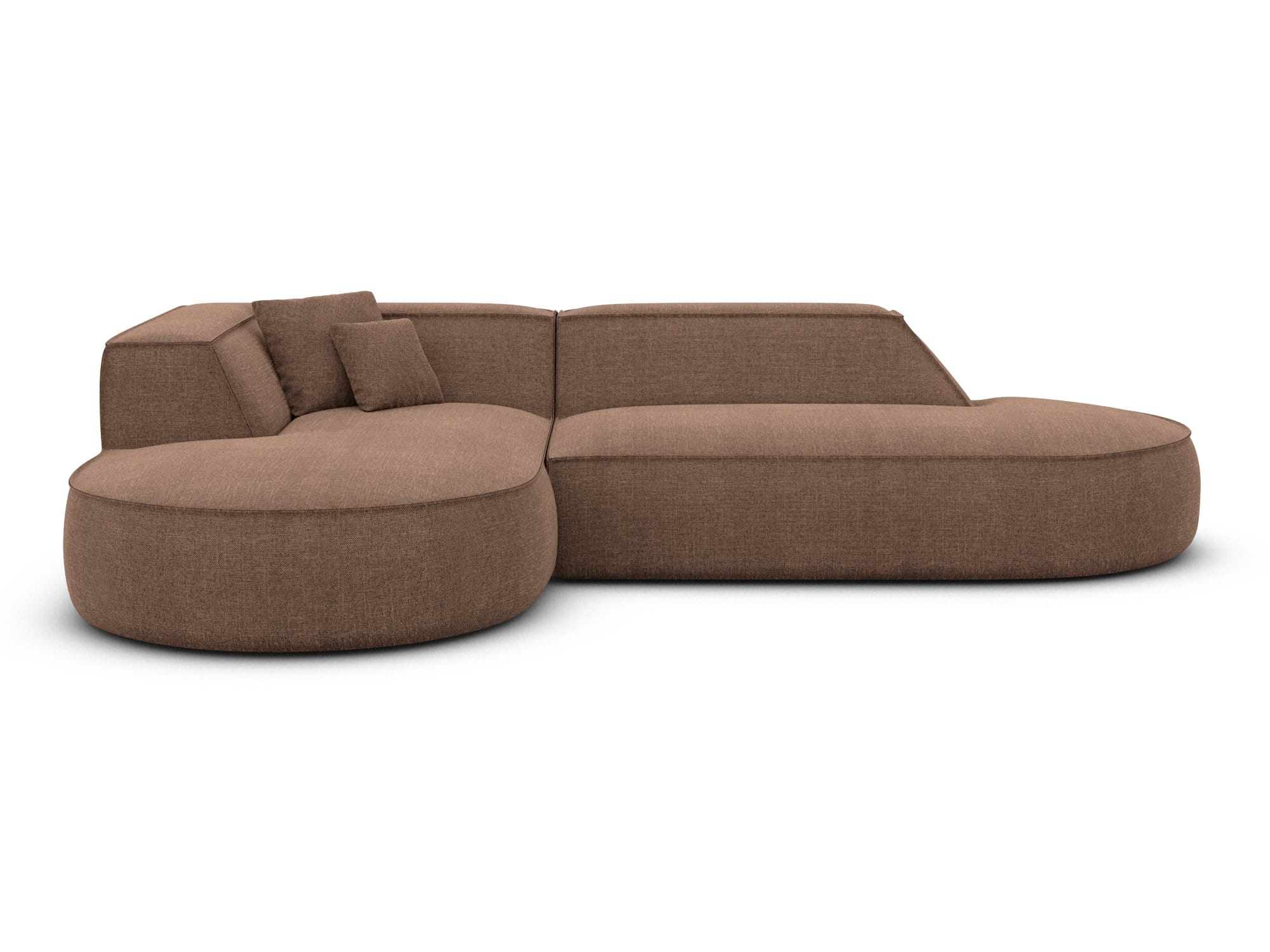 Couch Monterola Lounge L-Form in Stoff Braun