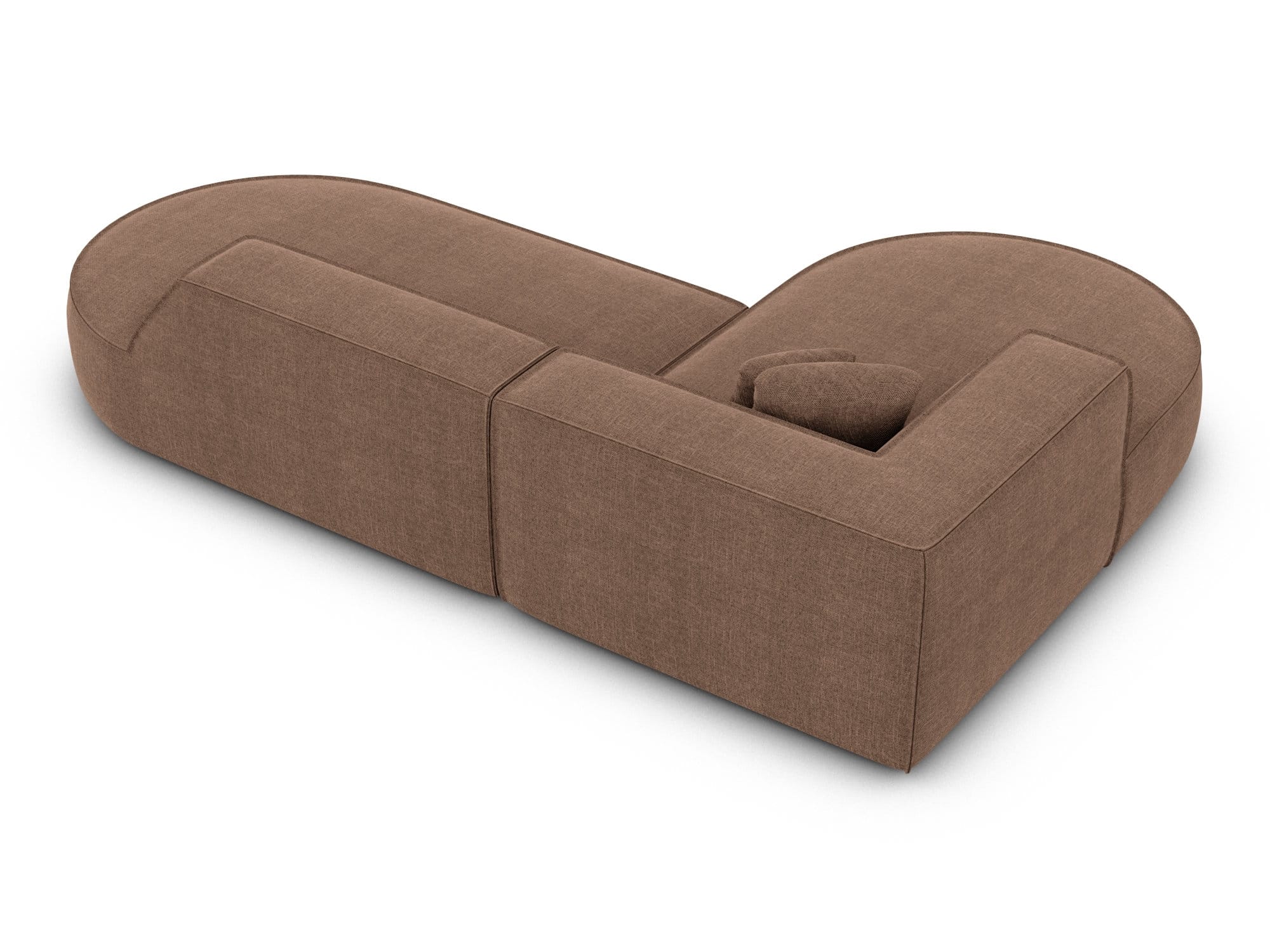 Couch Monterola Lounge L-Form in Stoff Braun