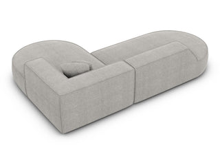 Couch Monterola Lounge L-Form in Stoff Hellgrau