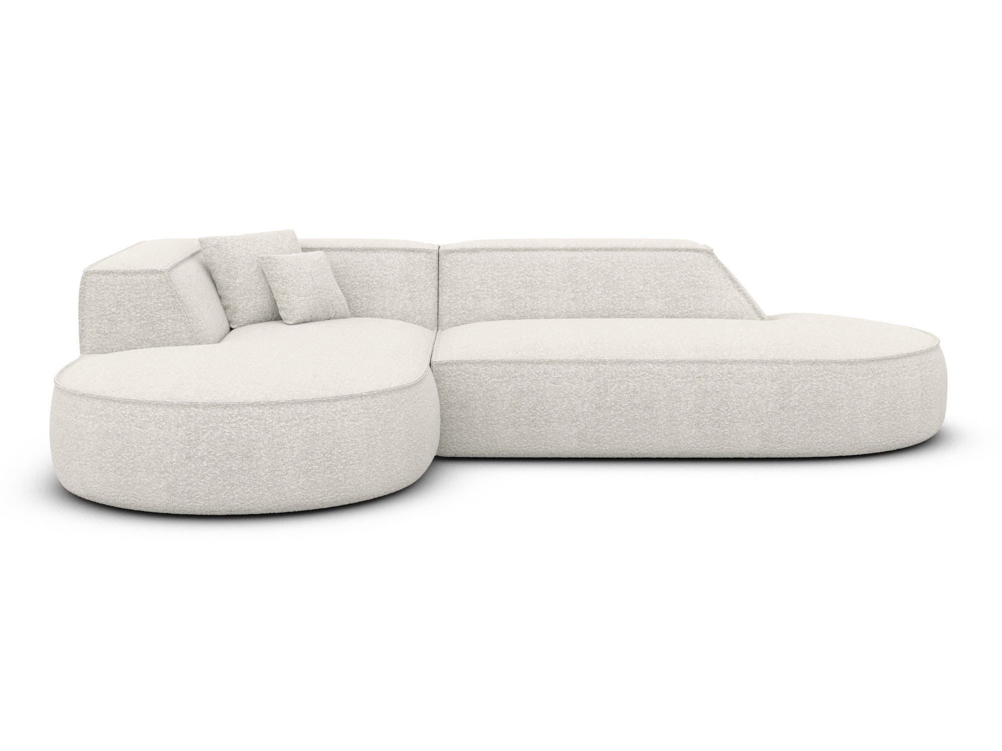 Couch Monterola Lounge L-Form in Stoff Weiß