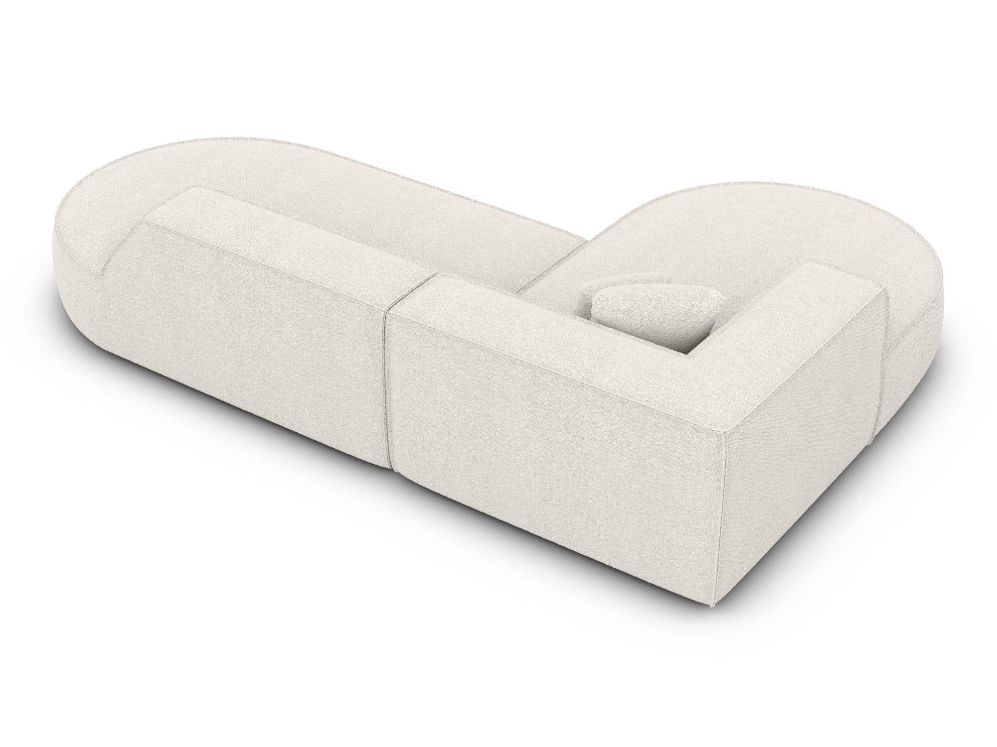 Couch Monterola Lounge L-Form in Stoff Weiß