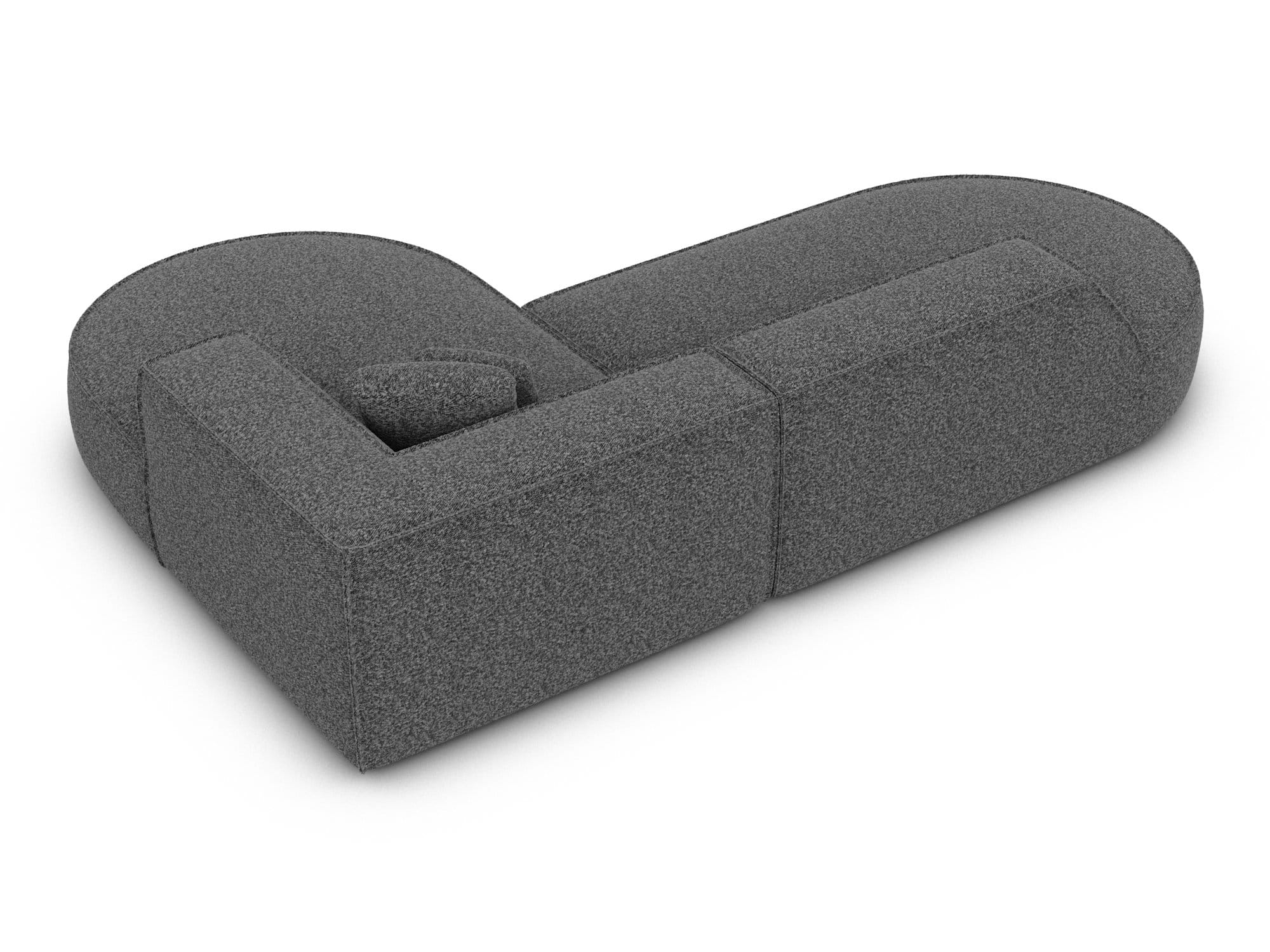 Couch Monterola Lounge L-Form in Stoff Graphite