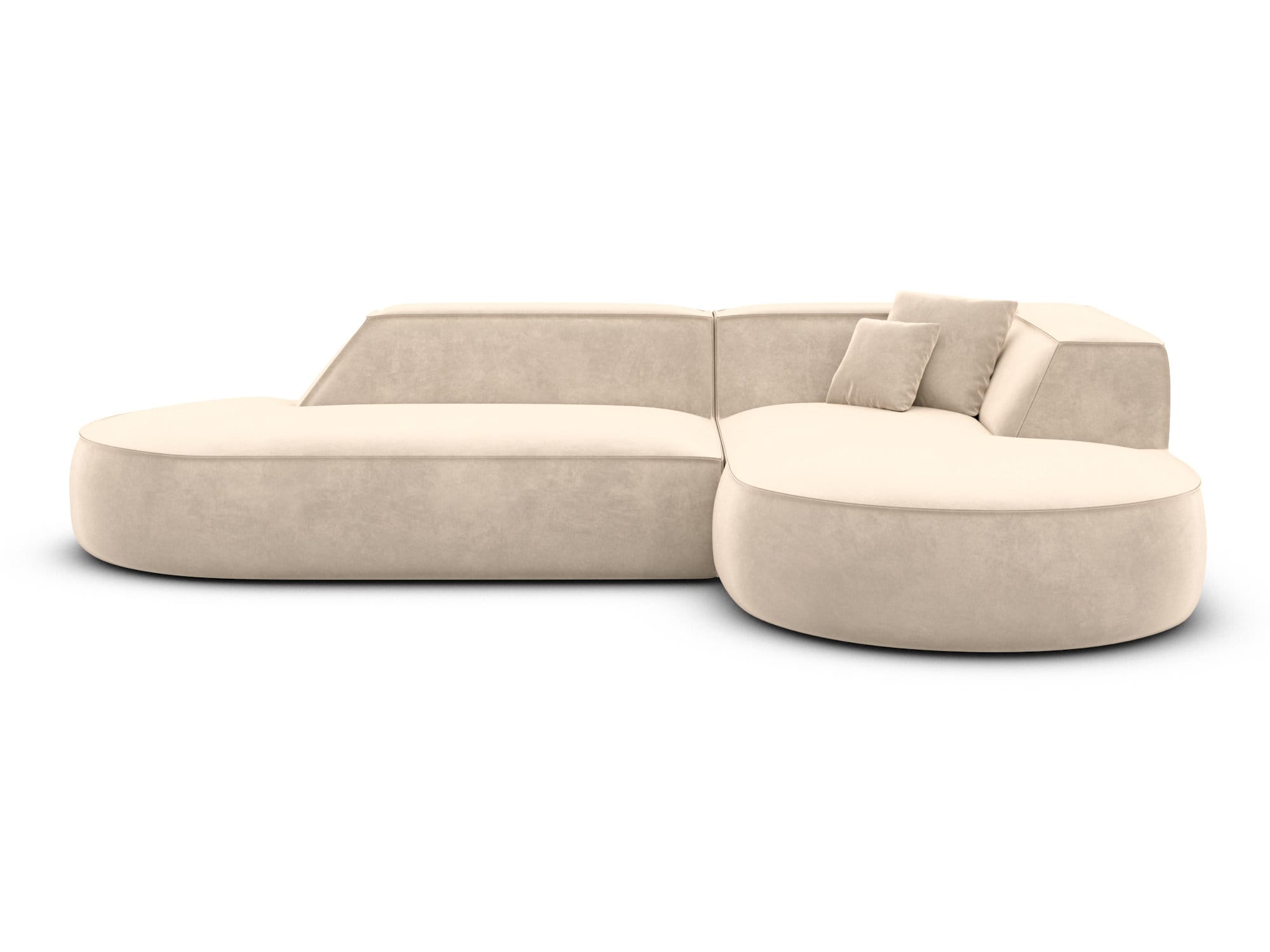 Couch Monterola Lounge L-Form in Stoff Creme