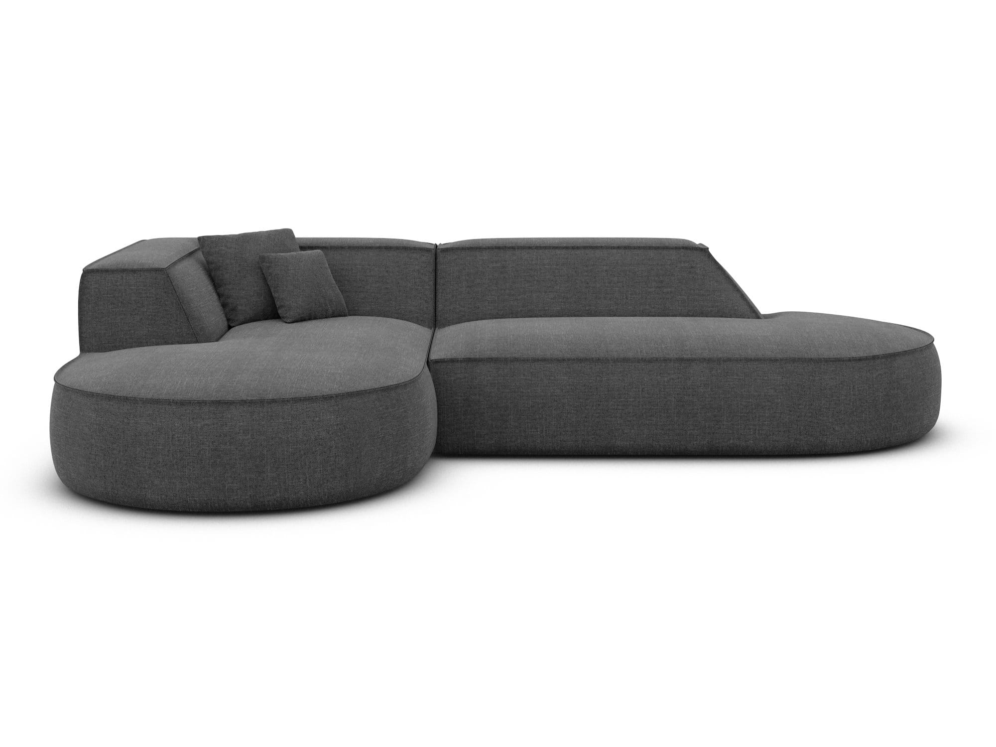 Couch Monterola Lounge L-Form in Stoff Anthrazit