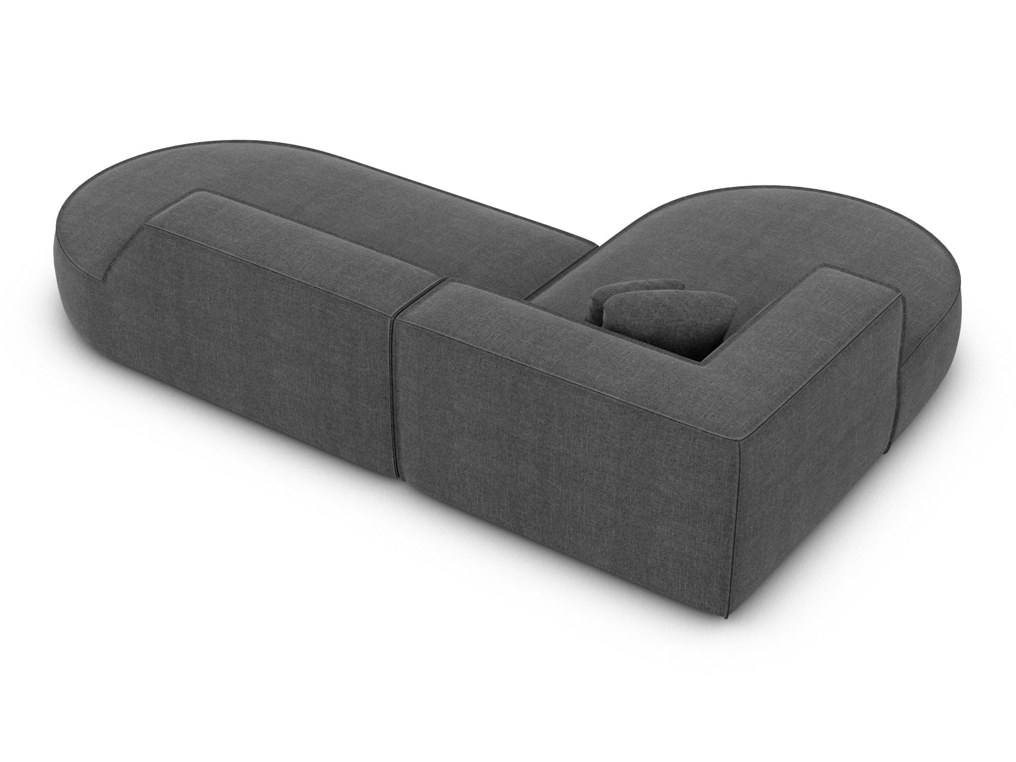 Couch Monterola Lounge L-Form in Stoff Anthrazit