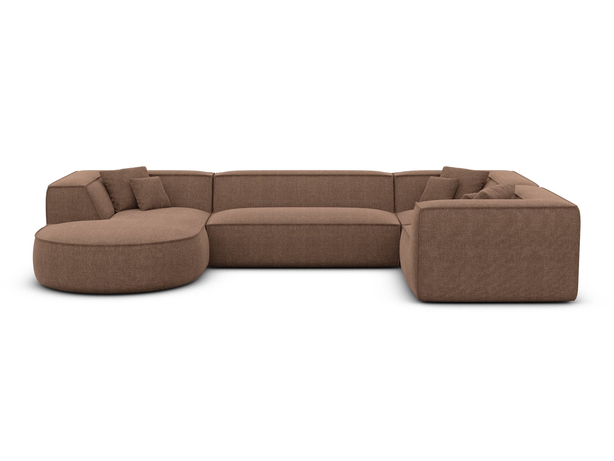 Wohnlandschaft Monterola XL U-Form in Stoff Braun