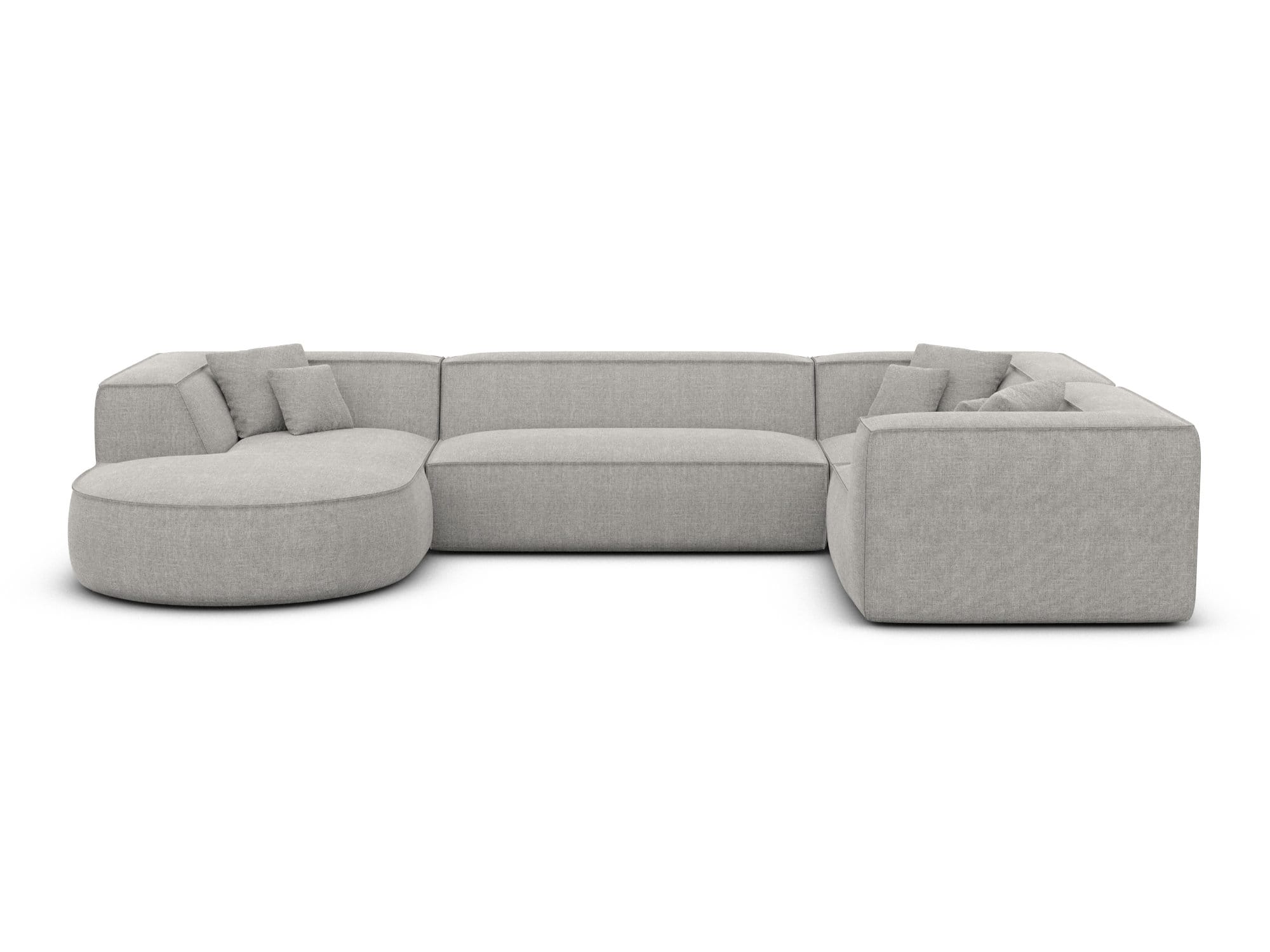 Wohnlandschaft Monterola XL in Stoff hellgrau
