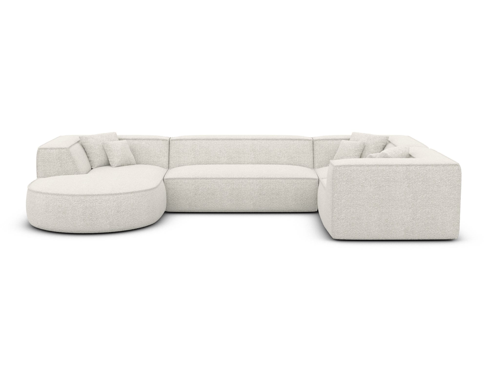 Wohnlandschaft Monterola XL U-Form in Stoff Weiß