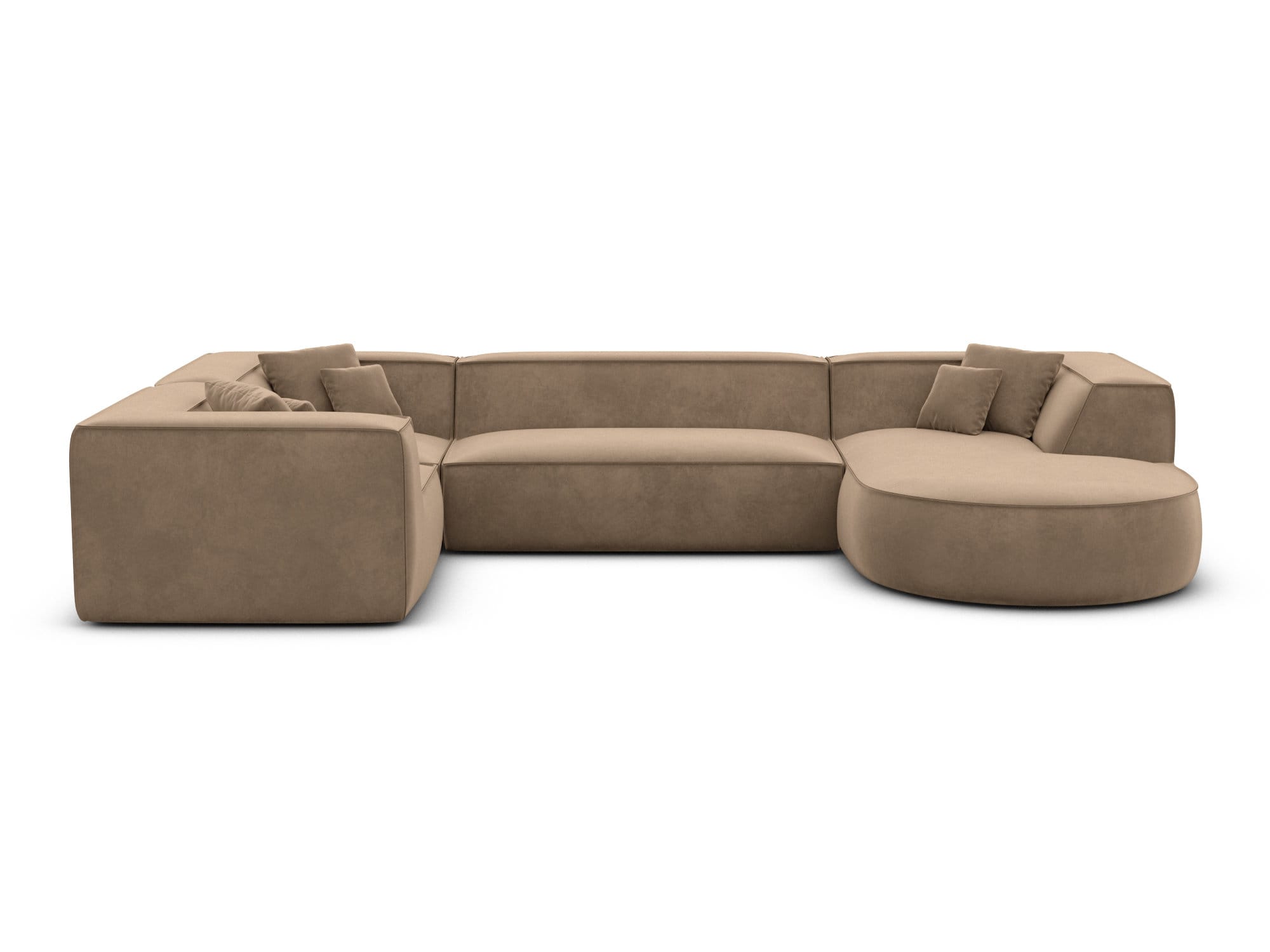 Wohnlandschaft Monterola XL in Stoff braun