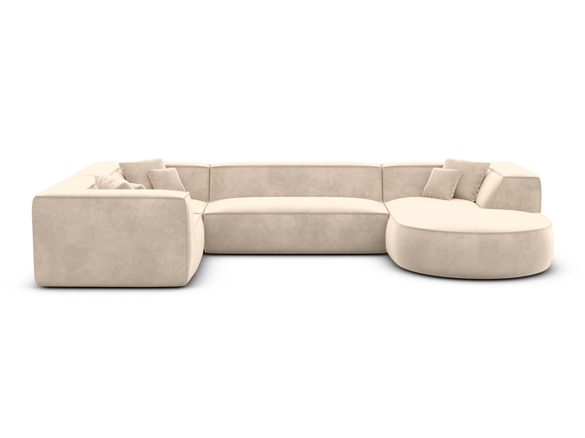 Wohnlandschaft Monterola XL U-Form in Stoff Creme