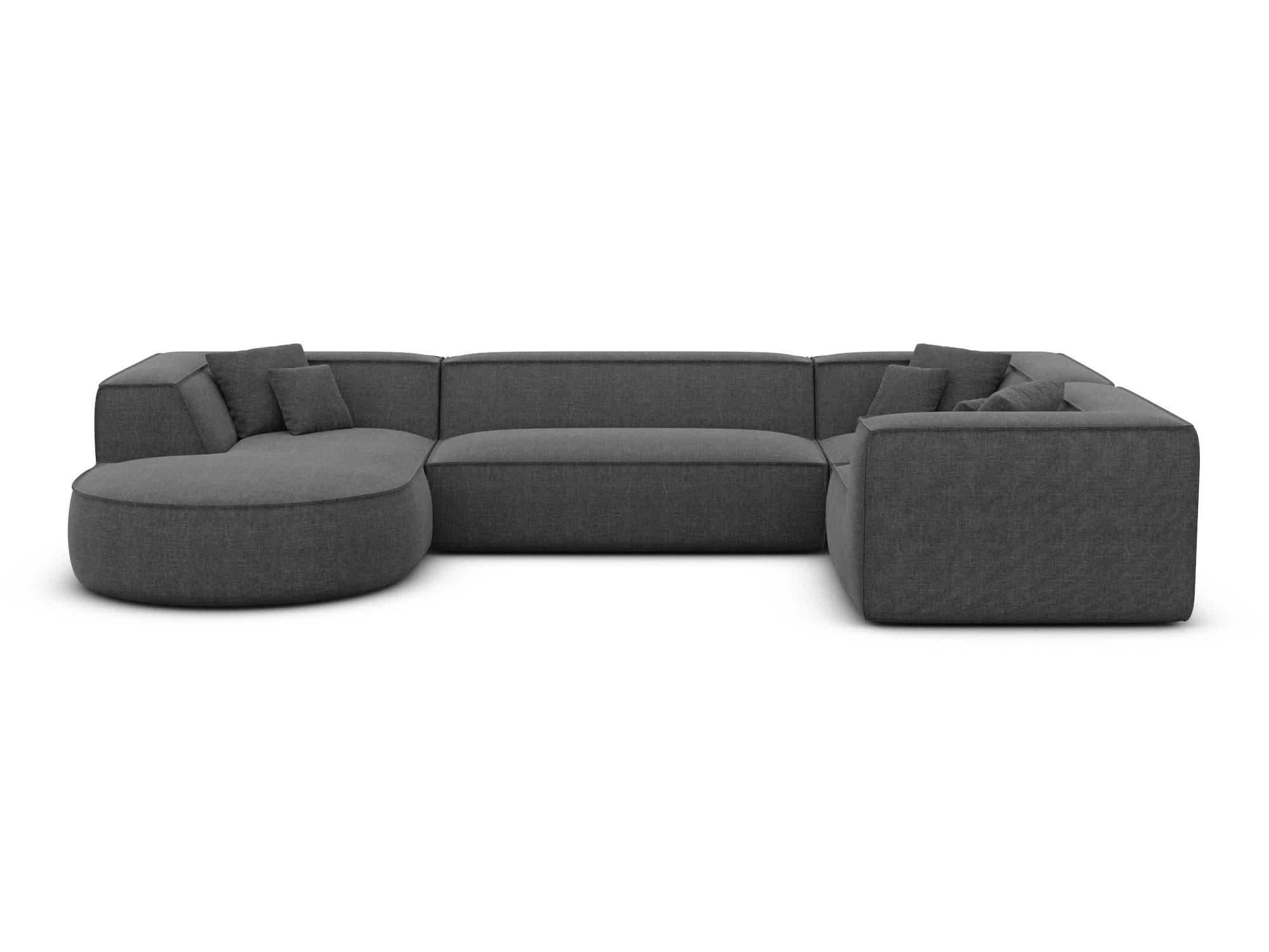 Wohnlandschaft Monterola XL U-Form in Stoff Anthrazit