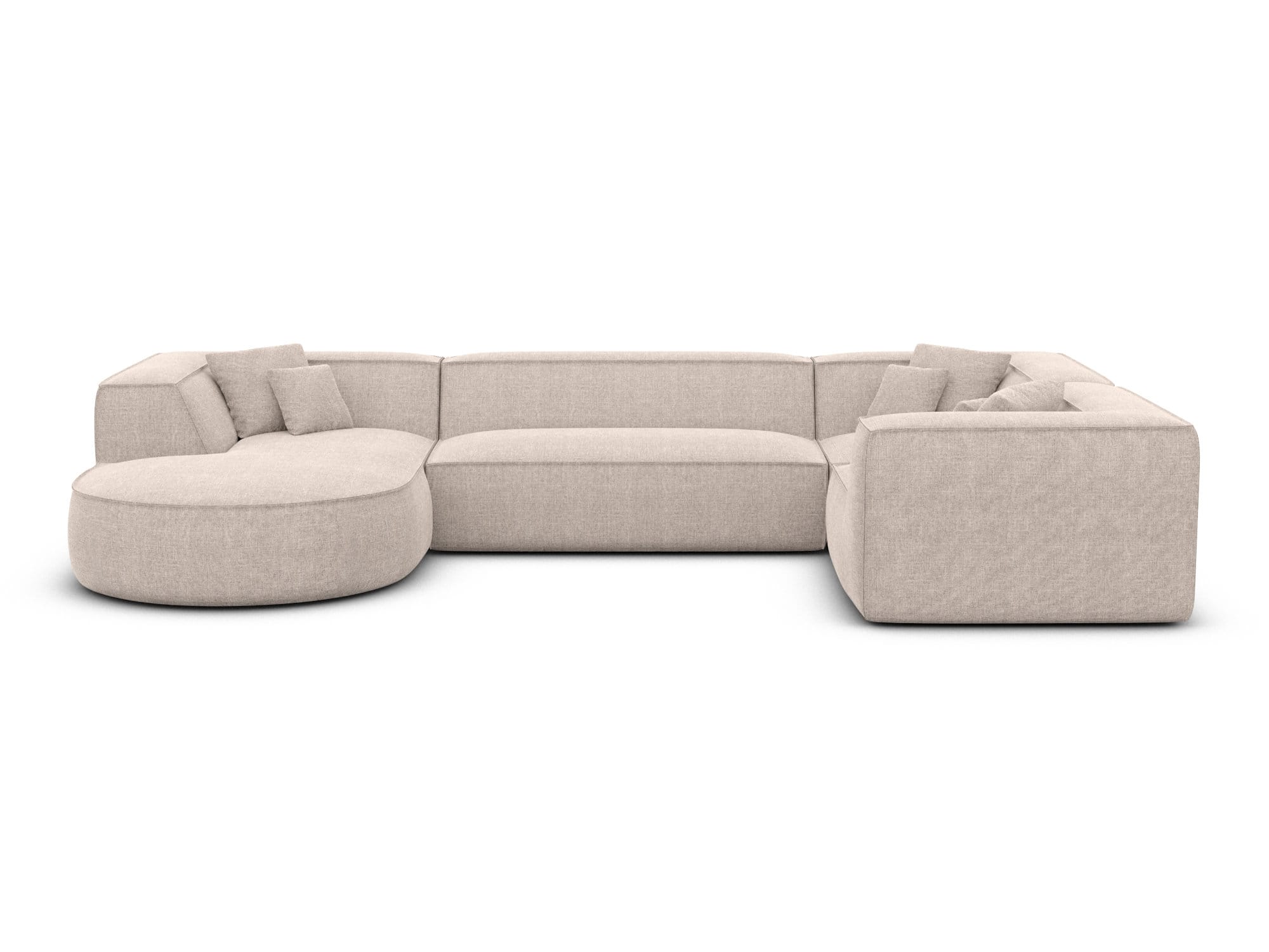 Wohnlandschaft Monterola XL U-Form in Stoff Beige