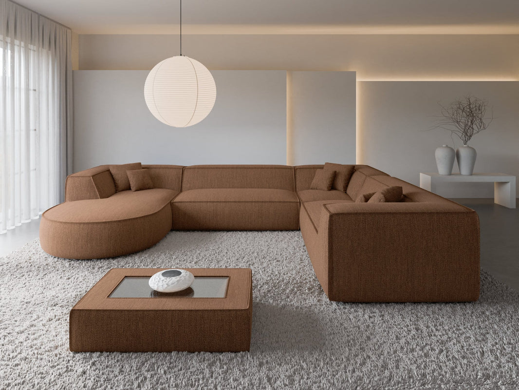 XXL Wohnlandschaft Monterola U-Form aus Stoff