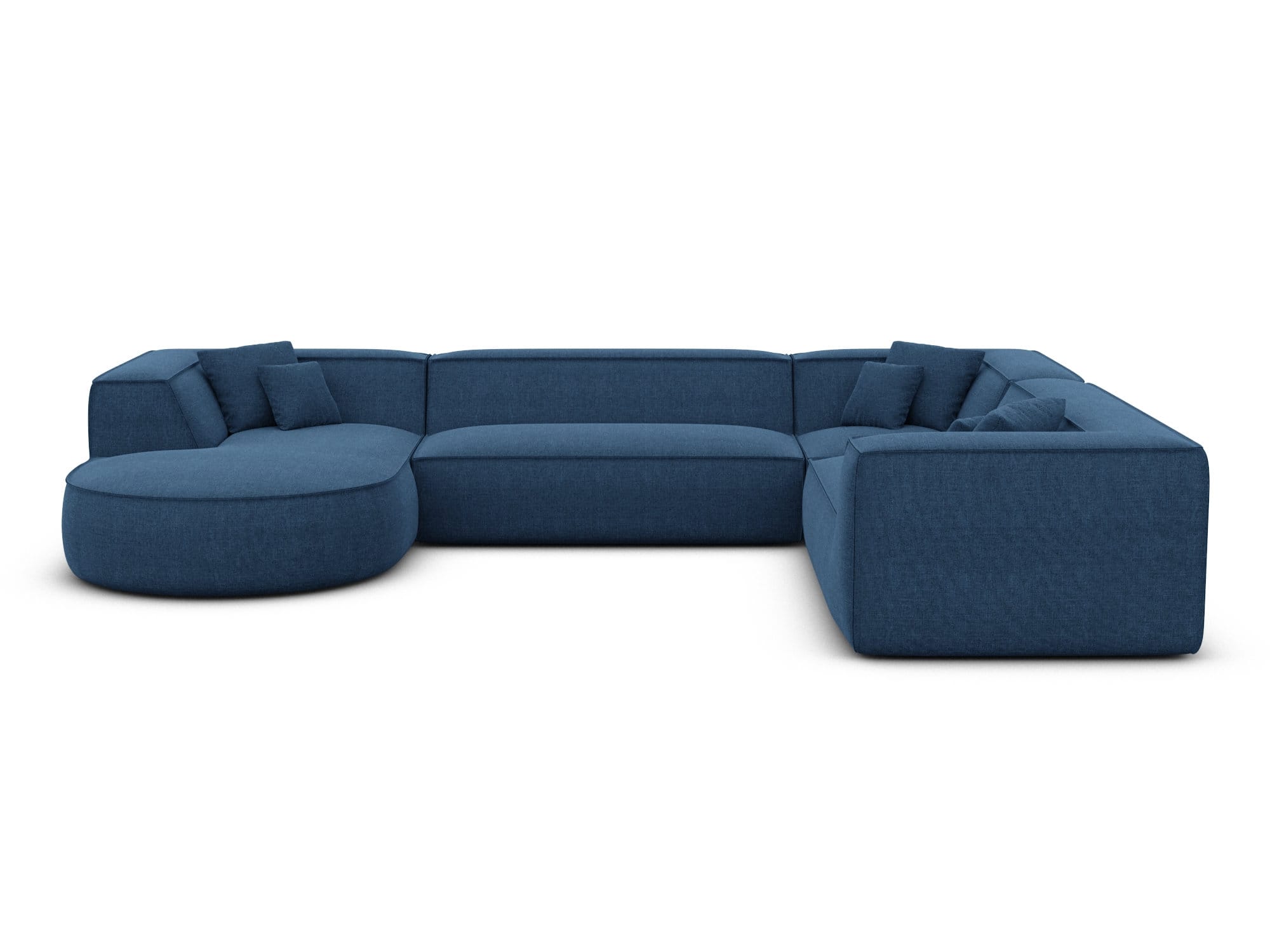 XXL Wohnlandschaft Monterola aus Stoff dunkelblau