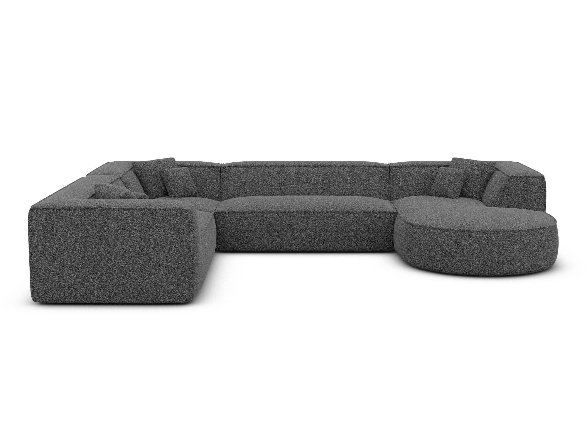 XXL Wohnlandschaft Monterola U-Form aus Stoff graphite