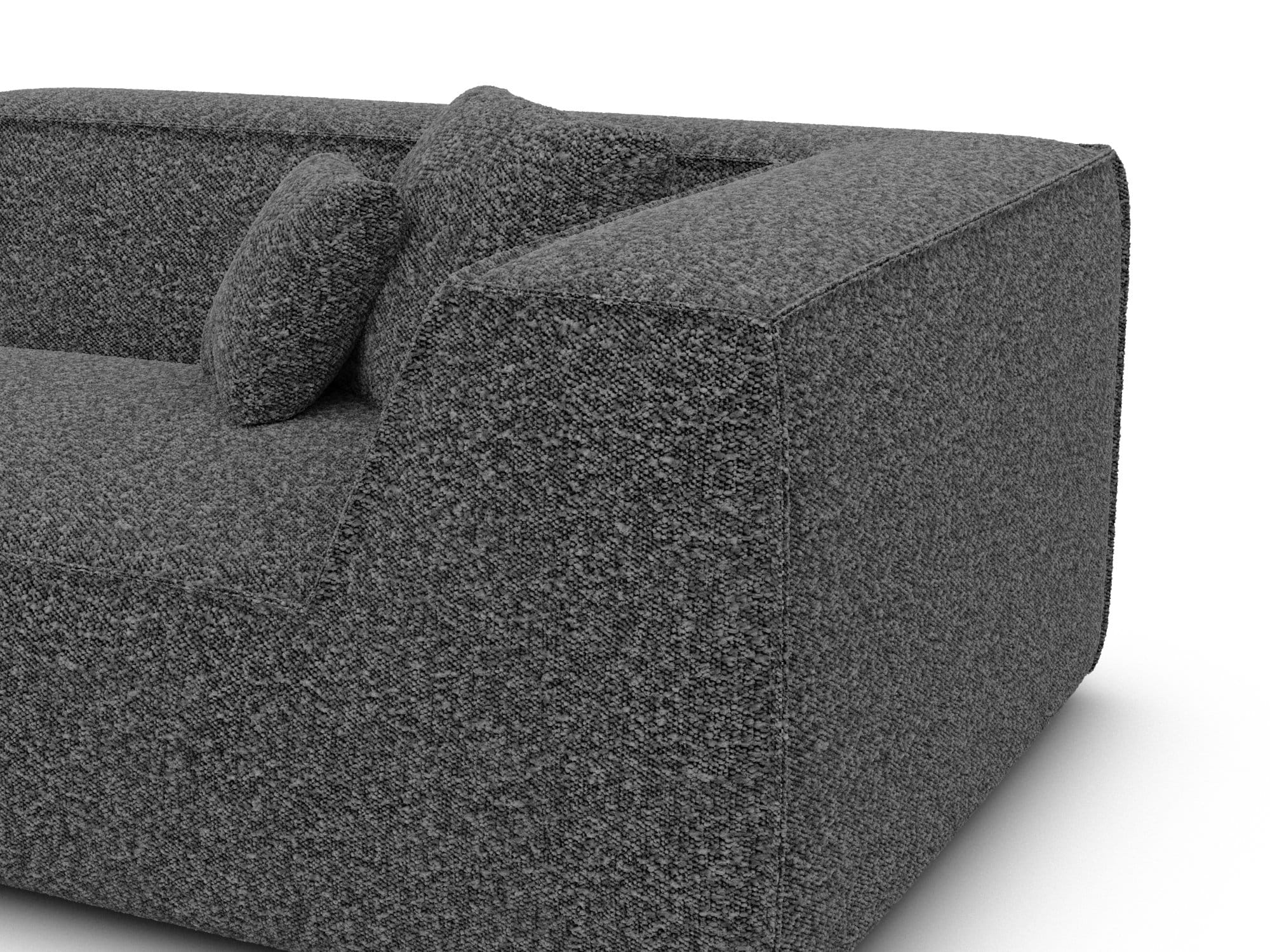 XXL Wohnlandschaft Monterola U-Form aus Stoff graphite