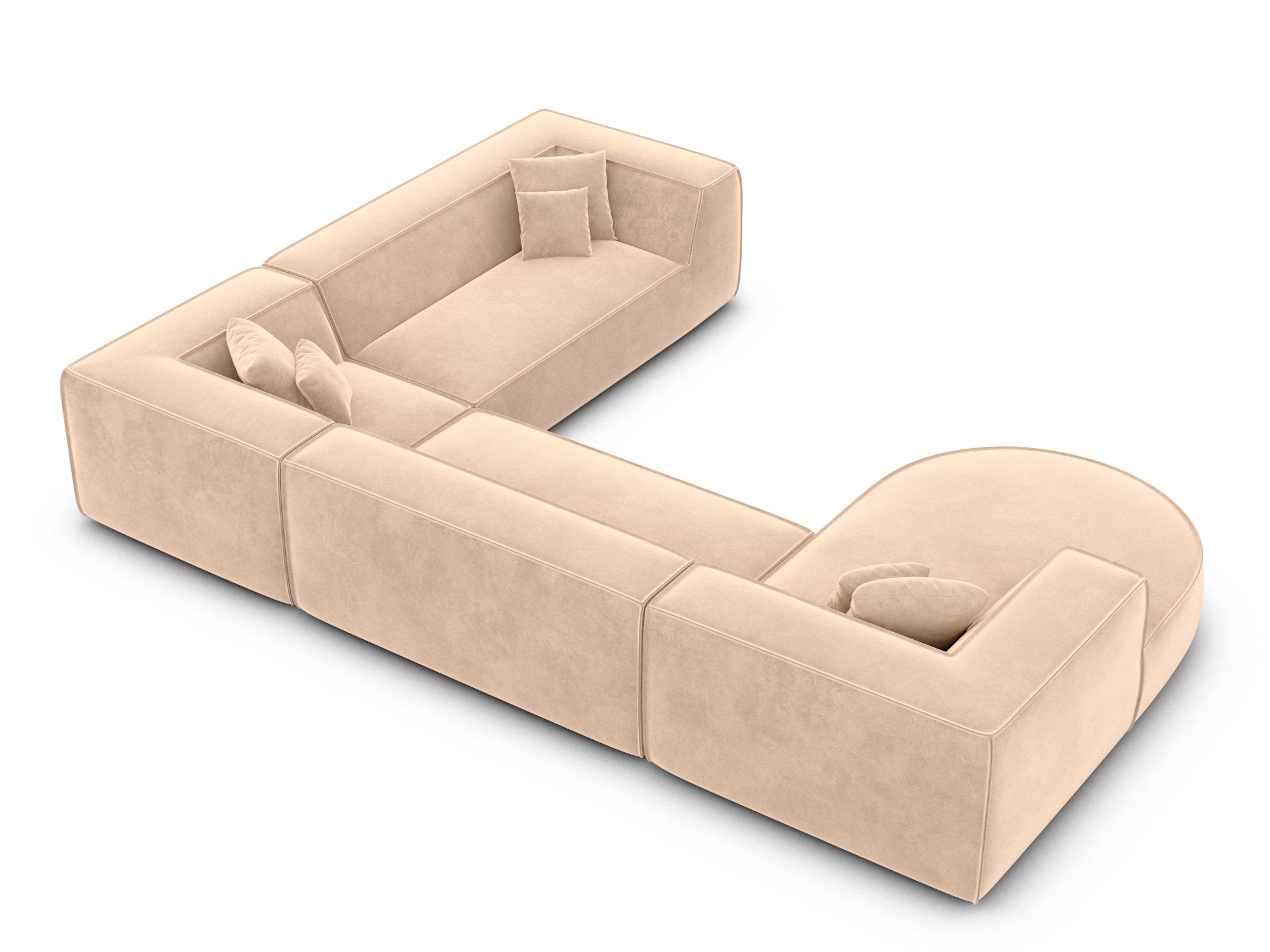 Polster Wohnlandschaft Monterola XXL U-Form Beige
