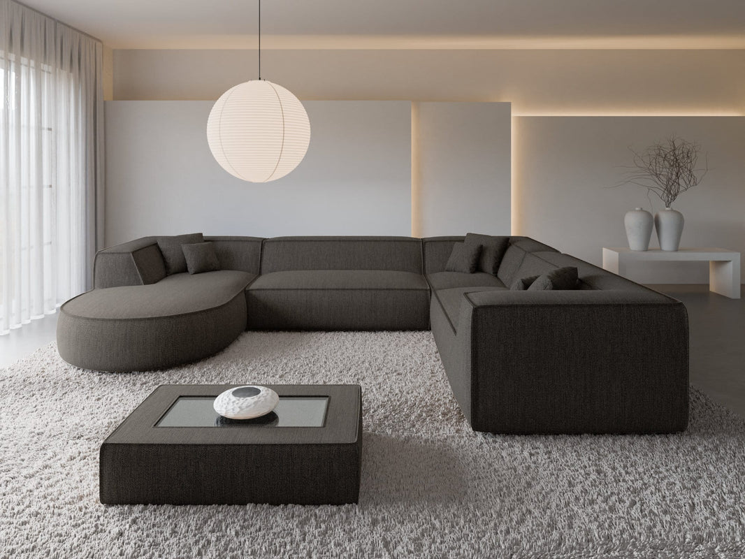 XXL Wohnlandschaft Monterola U-Form aus Stoff