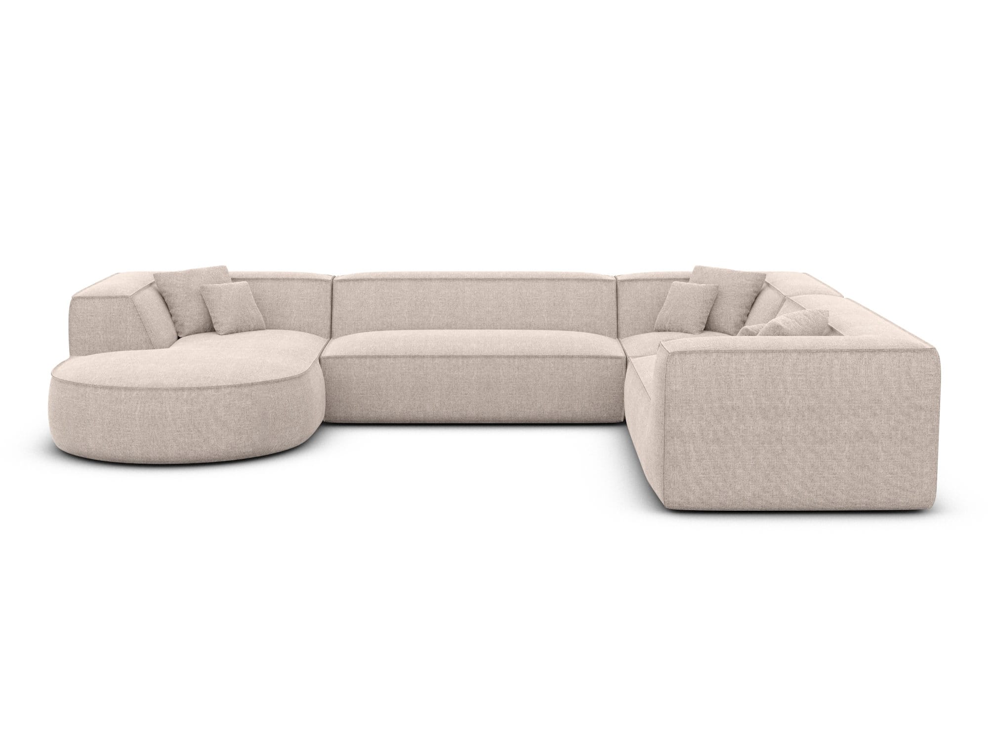 XXL Wohnlandschaft Monterola aus Stoff beige