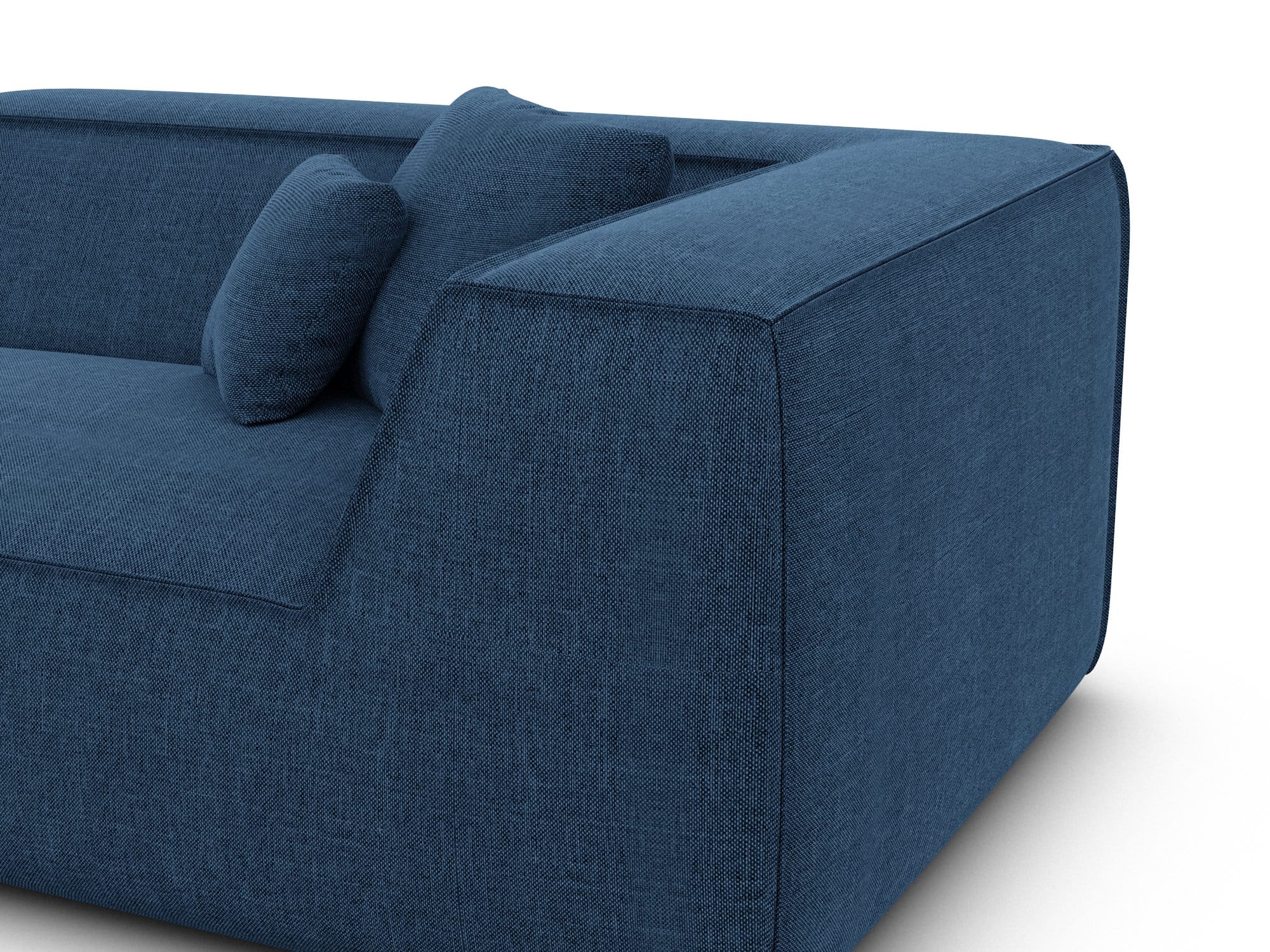 Stoff Ecksofa Monterola L Form dunkelblau