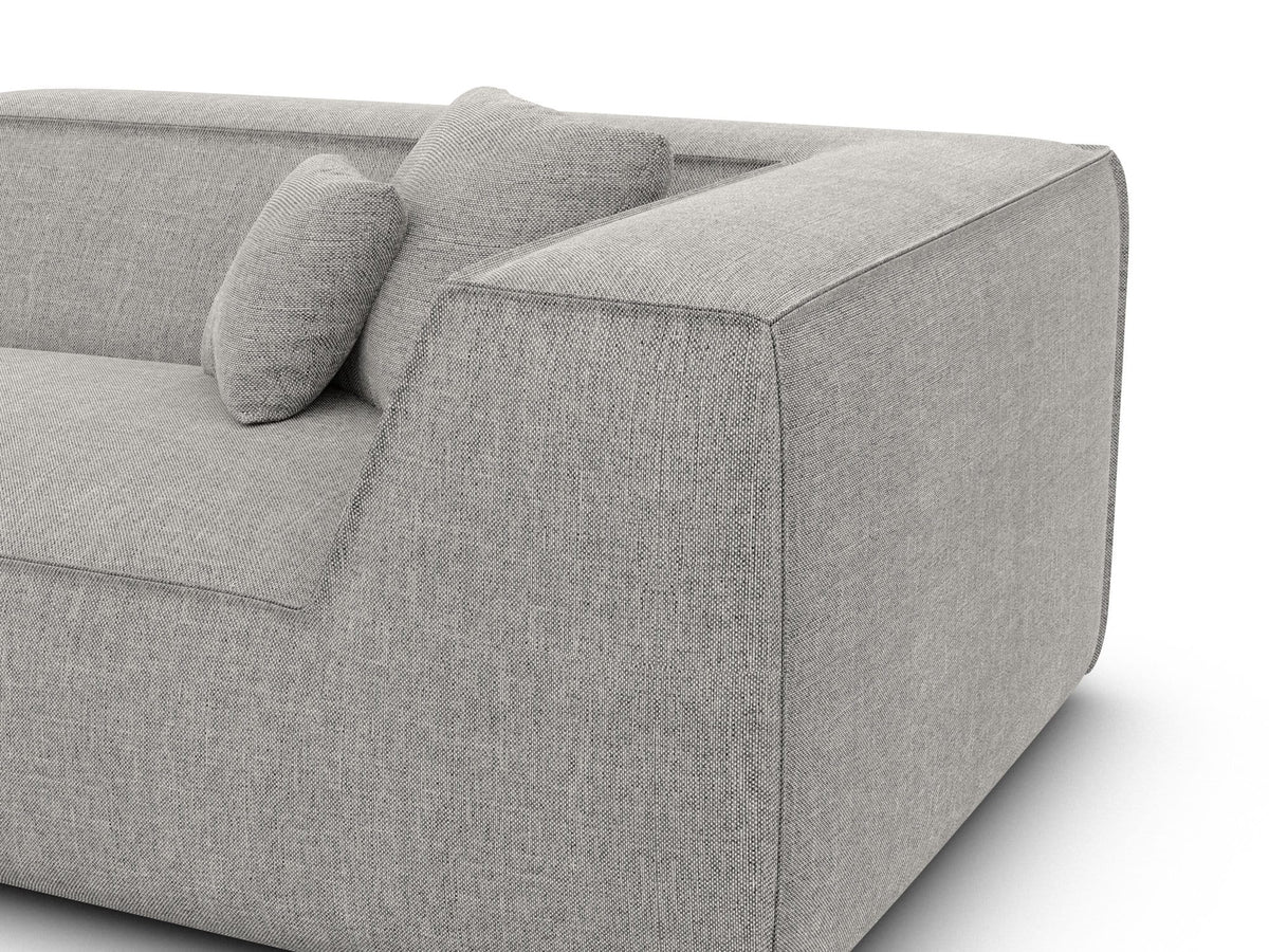 Stoff Ecksofa Monterola L-Form Hellgrau