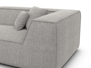 Stoff Ecksofa Monterola L-Form Hellgrau
