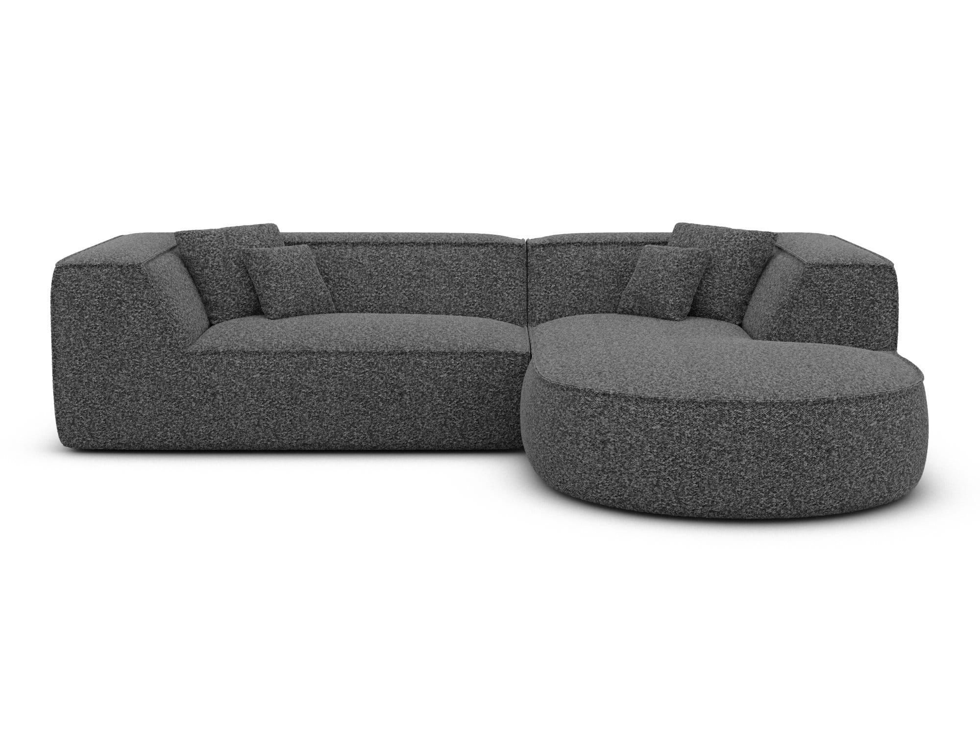 Stoff Ecksofa Monterola L-Form Graphite