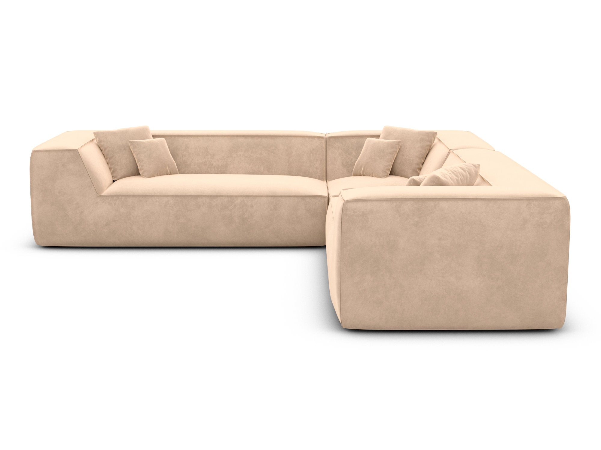 Polster Ecksofa Monterola L Form Beige