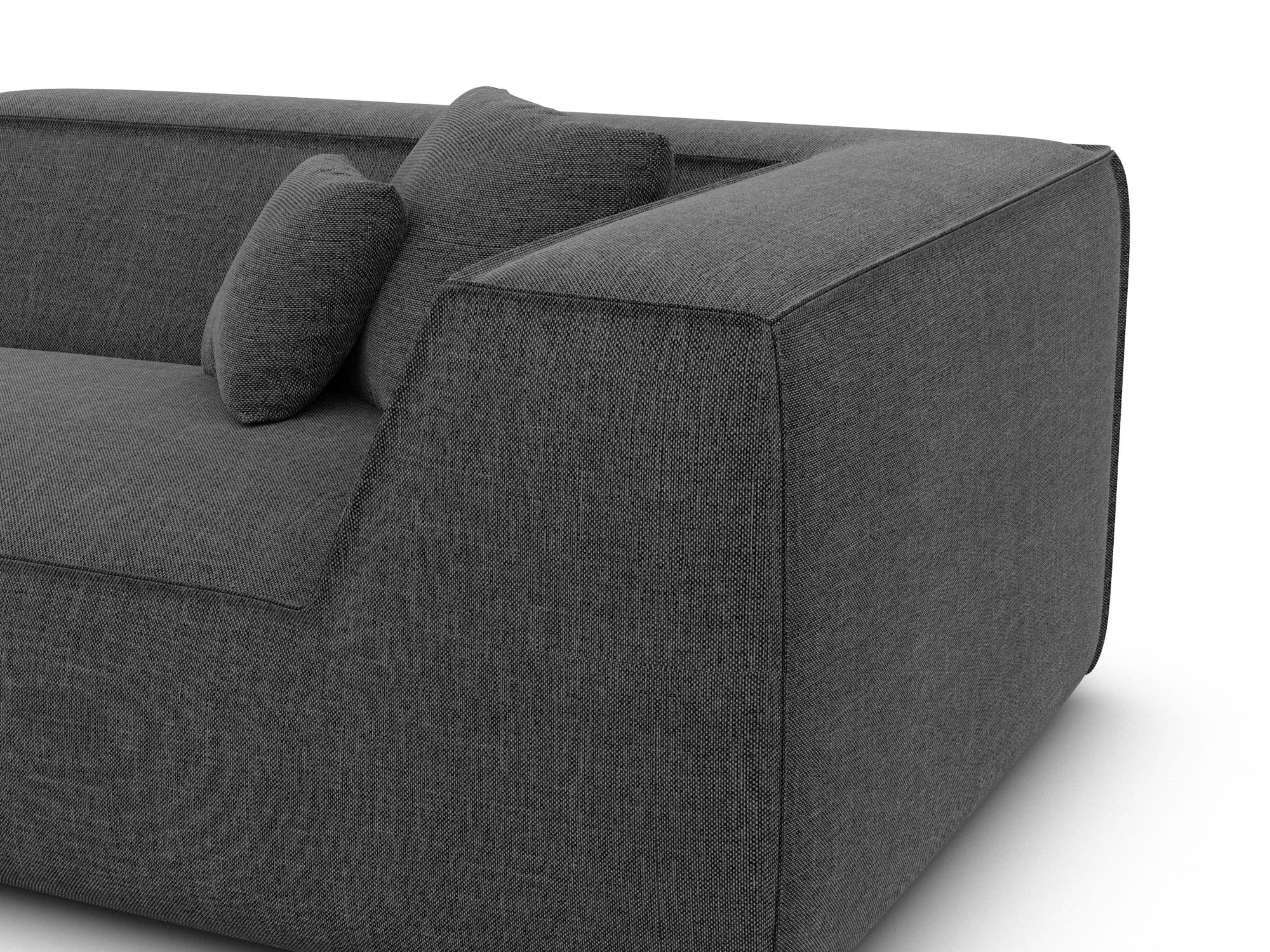 Ecksofa Monterola L-Form aus Stoff Anthrazit