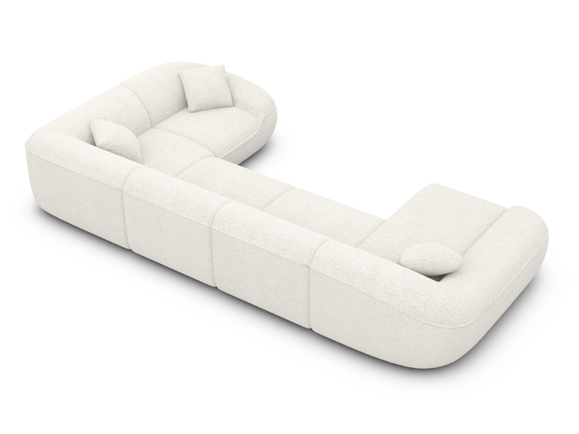 XL Stoff Wohnlandschaft Solmare U-Form Weiß