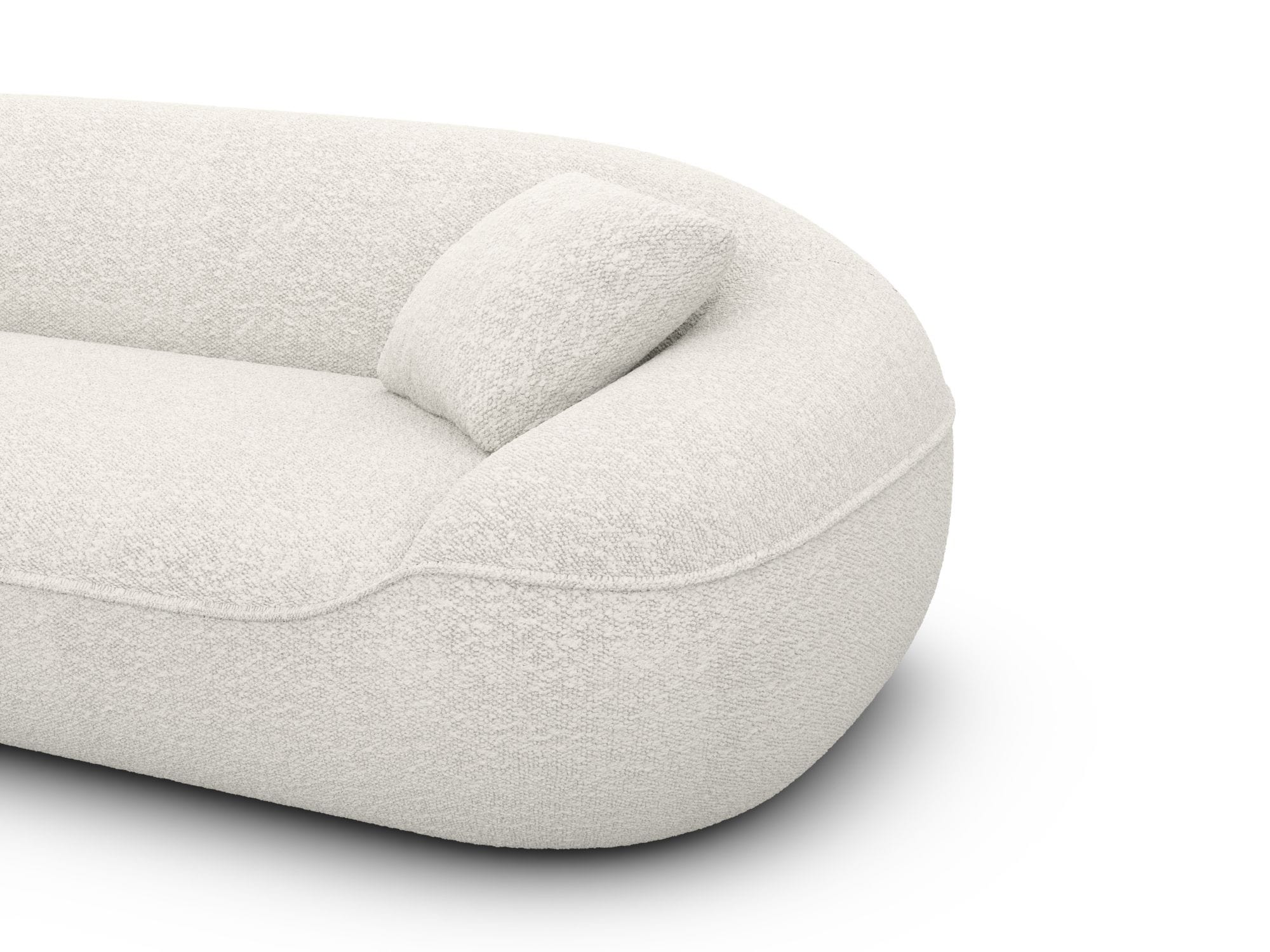 XL Stoff Wohnlandschaft Solmare U-Form Weiß
